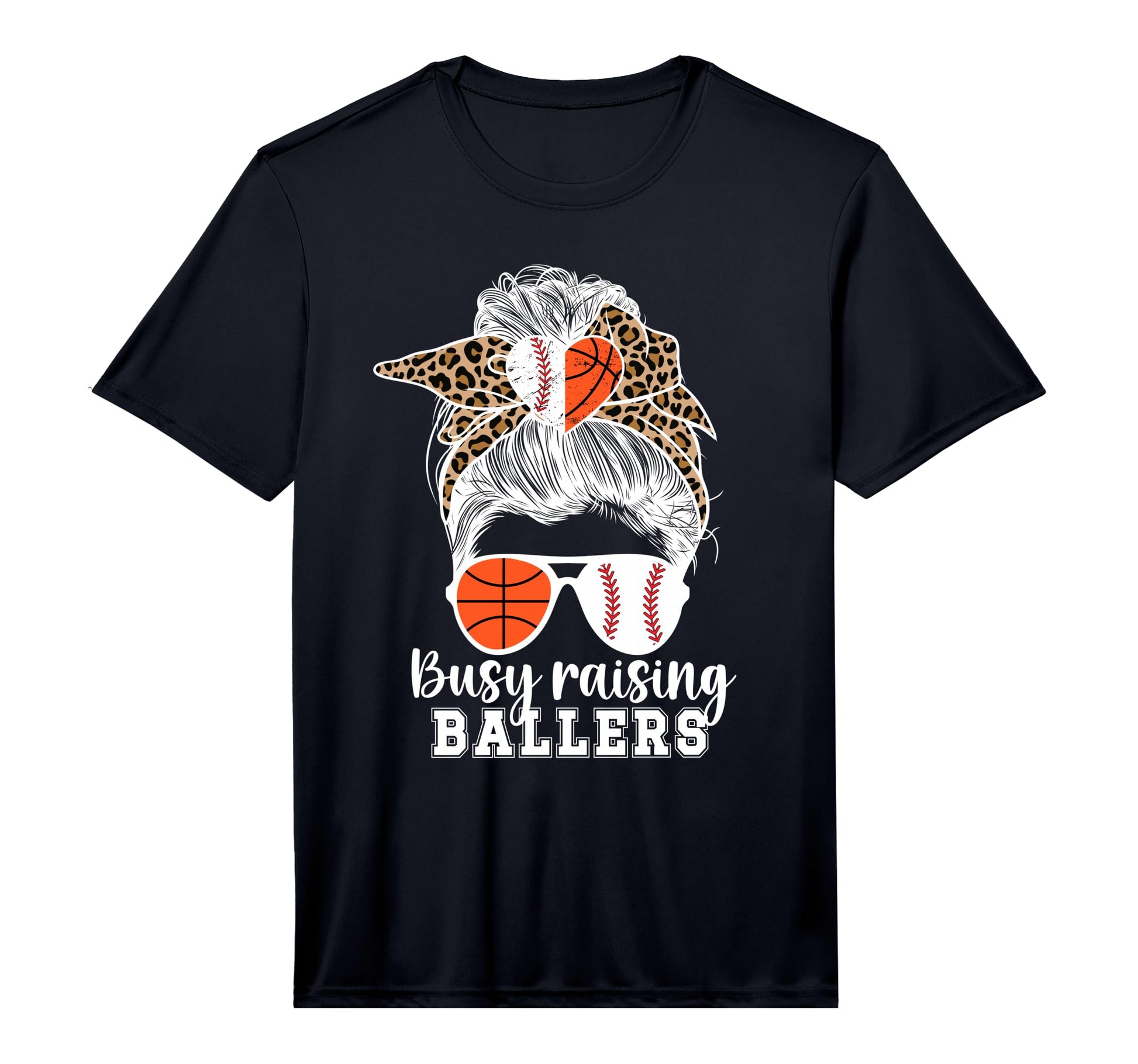 Mens Busy Raising Ballers Baseball T-Shirt - Minimalist Print for Adults - T-Shirt, Sweatshirt, Hoodie