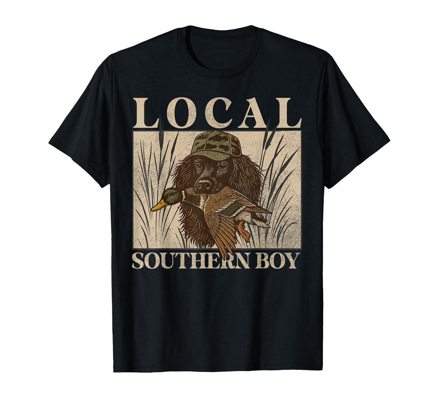 Local Southern Duck Hunting Black T-Shirt - Casual Everyday Wear Unisex - T-Shirt, Sweatshirt, Hoodie