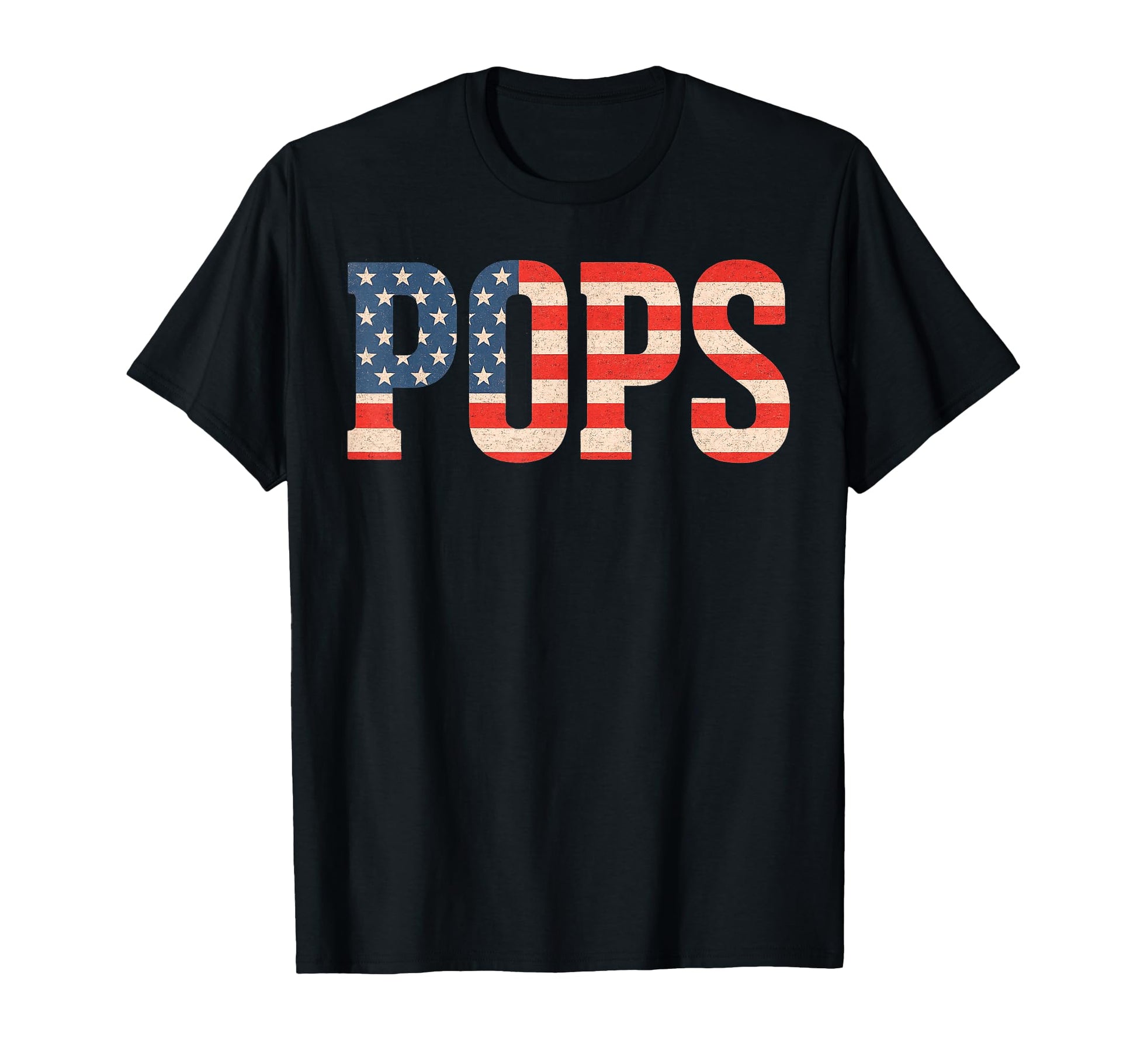 Pops Bold Patriotic American Flag T-Shirt - Custom Art Print Men Women - T-Shirt, Sweatshirt, Hoodie