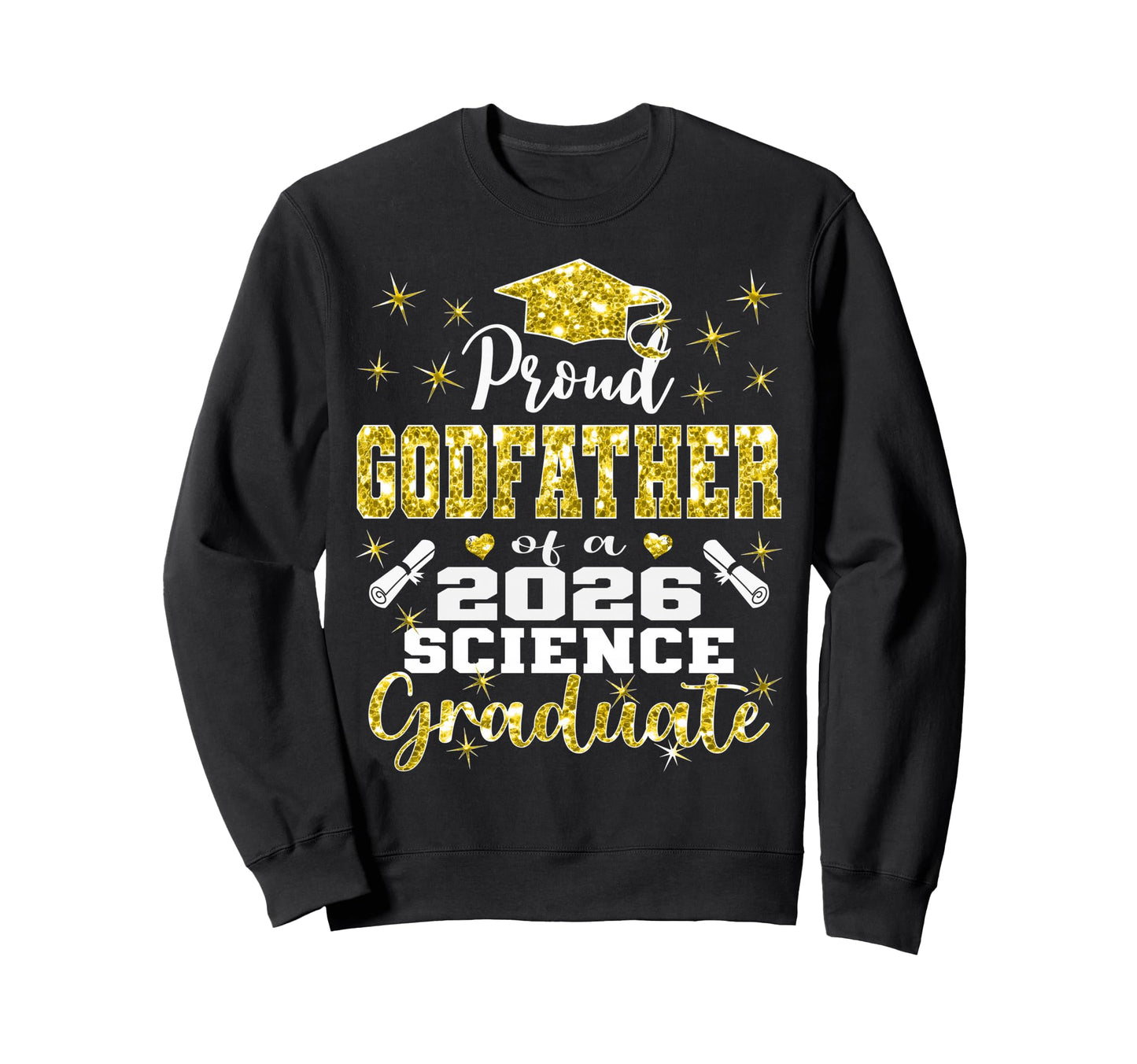 Proud Godfather 2026 Science Sweatshirt - Fun Novelty Design Unisex - T-Shirt, Sweatshirt, Hoodie
