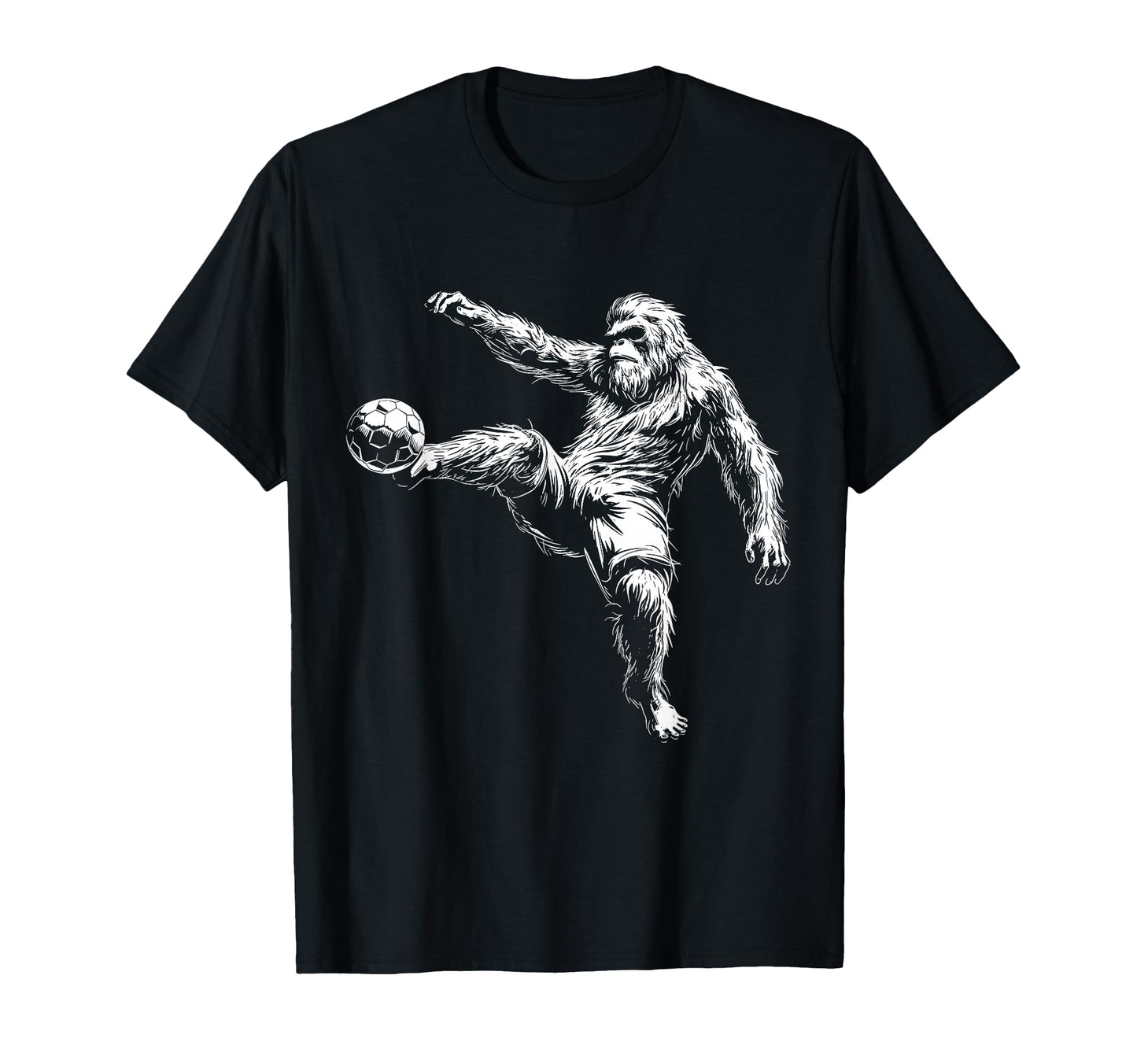 Soccer Bigfoot Sasquatch Funny T-Shirt - Fun Novelty Design for Adults - T-Shirt, Sweatshirt, Hoodie