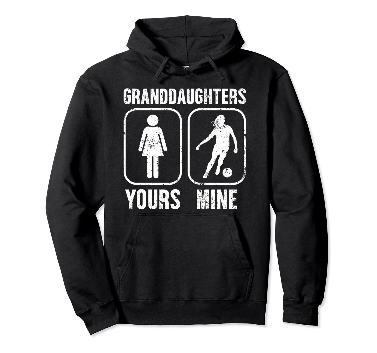 Granddaughters Soccer Grandpa Soccer Hoodie - Trendy Graphic for Adults - T-Shirt, Sweatshirt, Hoodie