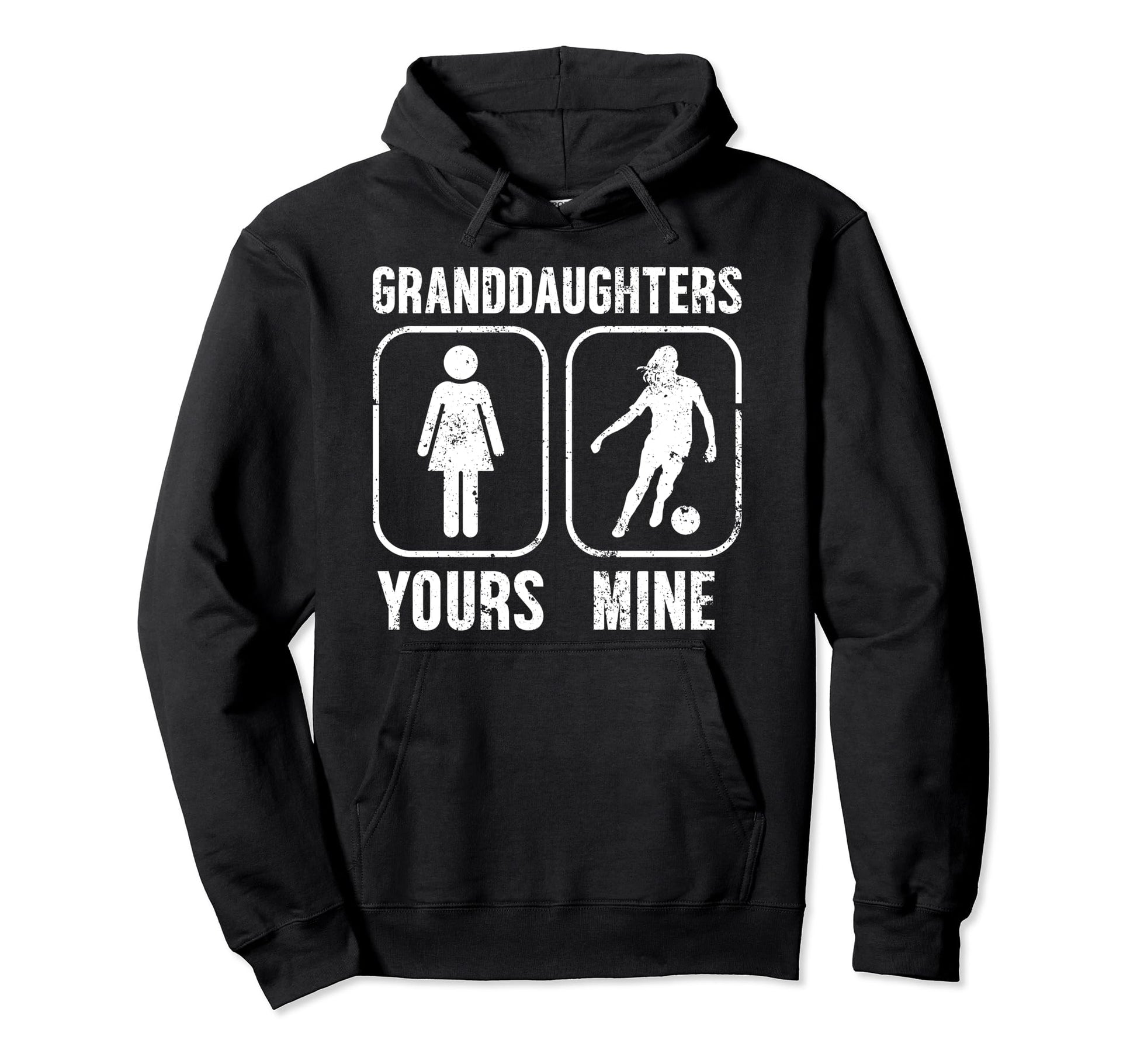 Granddaughters Soccer Grandpa Soccer Hoodie - Trendy Graphic for Adults - T-Shirt, Sweatshirt, Hoodie