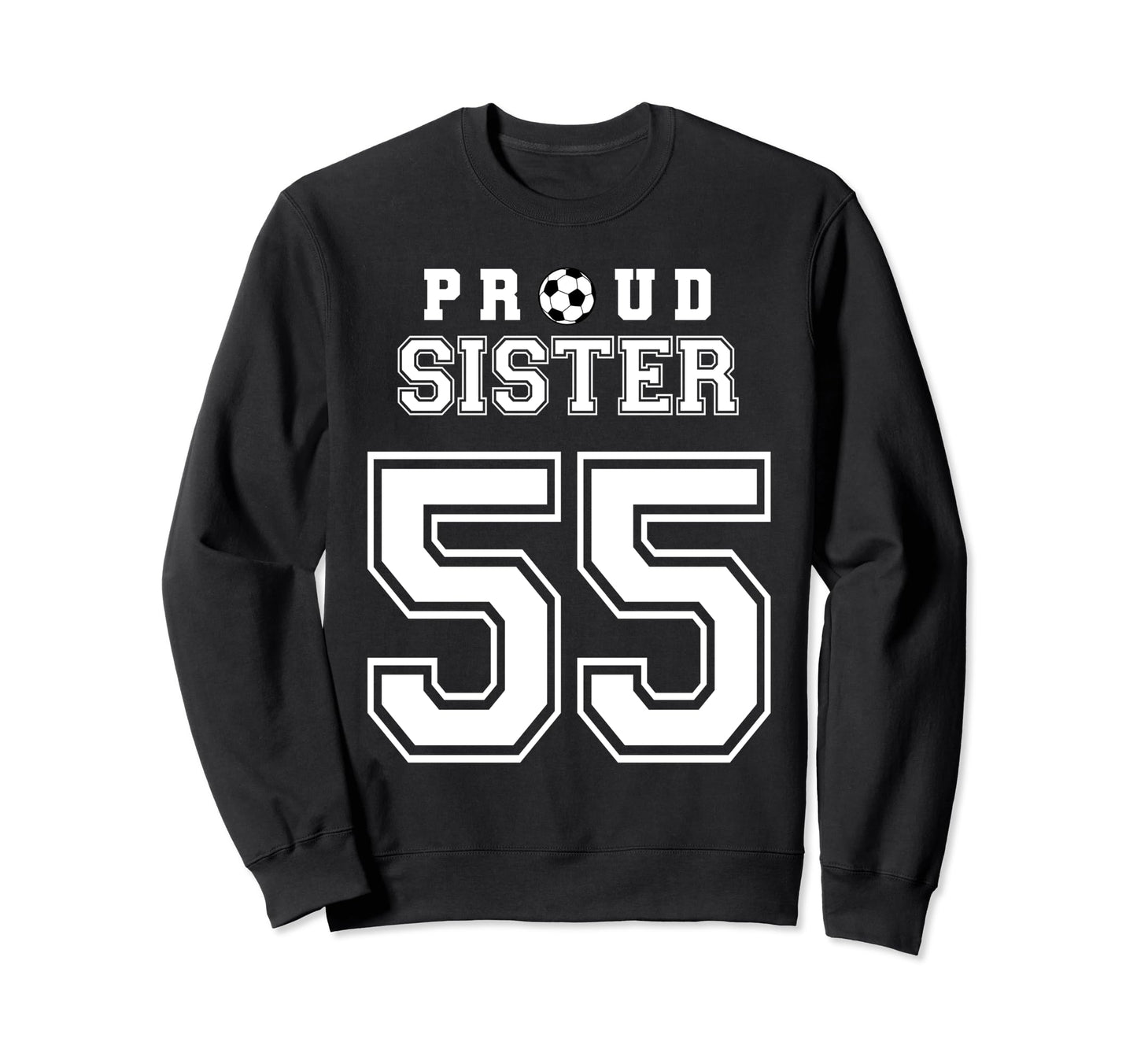 Number 55 Custom Proud Soccer Futbol Sweatshirt - Graphic Print Men Women - T-Shirt, Sweatshirt, Hoodie