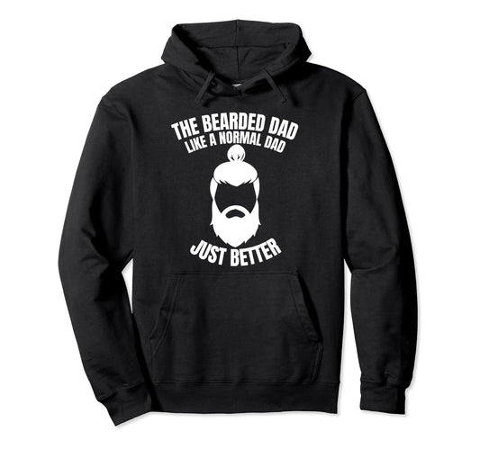 Bearded Dad Mens Beard Funny Superhero Hoodie - Novelty Apparel for Adults - T-Shirt, Sweatshirt, Hoodie
