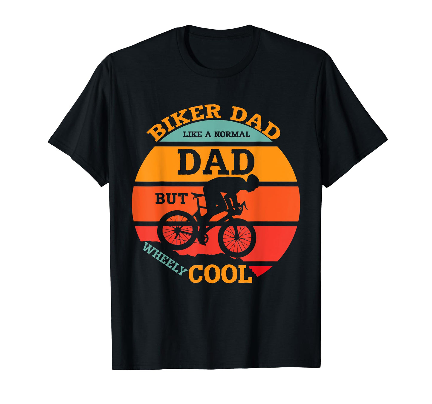 Biker Dad Sunset Cycle Enthusiast T-Shirt - Fun Novelty Design for Adults - T-Shirt, Sweatshirt, Hoodie