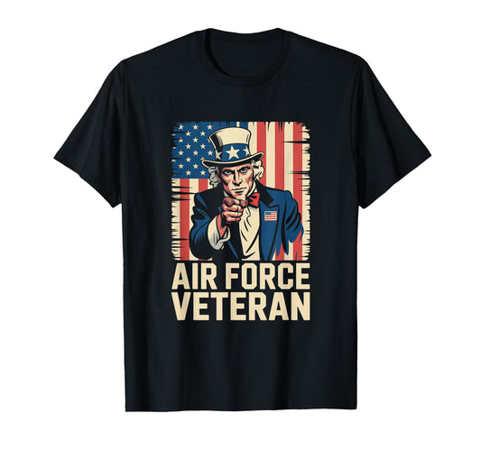 Air Force Veteran Us American Flag T-Shirt - Aesthetic Graphic for Adults - T-Shirt, Sweatshirt, Hoodie