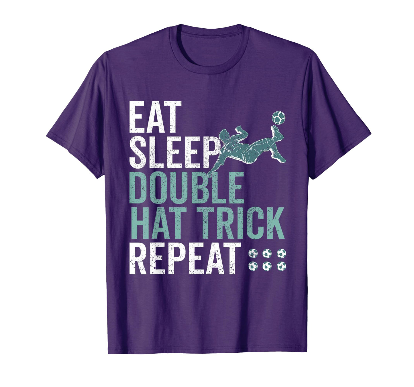 Eat Sleep Double Hat Trick Repeat T-Shirt - Trendy Graphic Men Women - T-Shirt, Sweatshirt, Hoodie