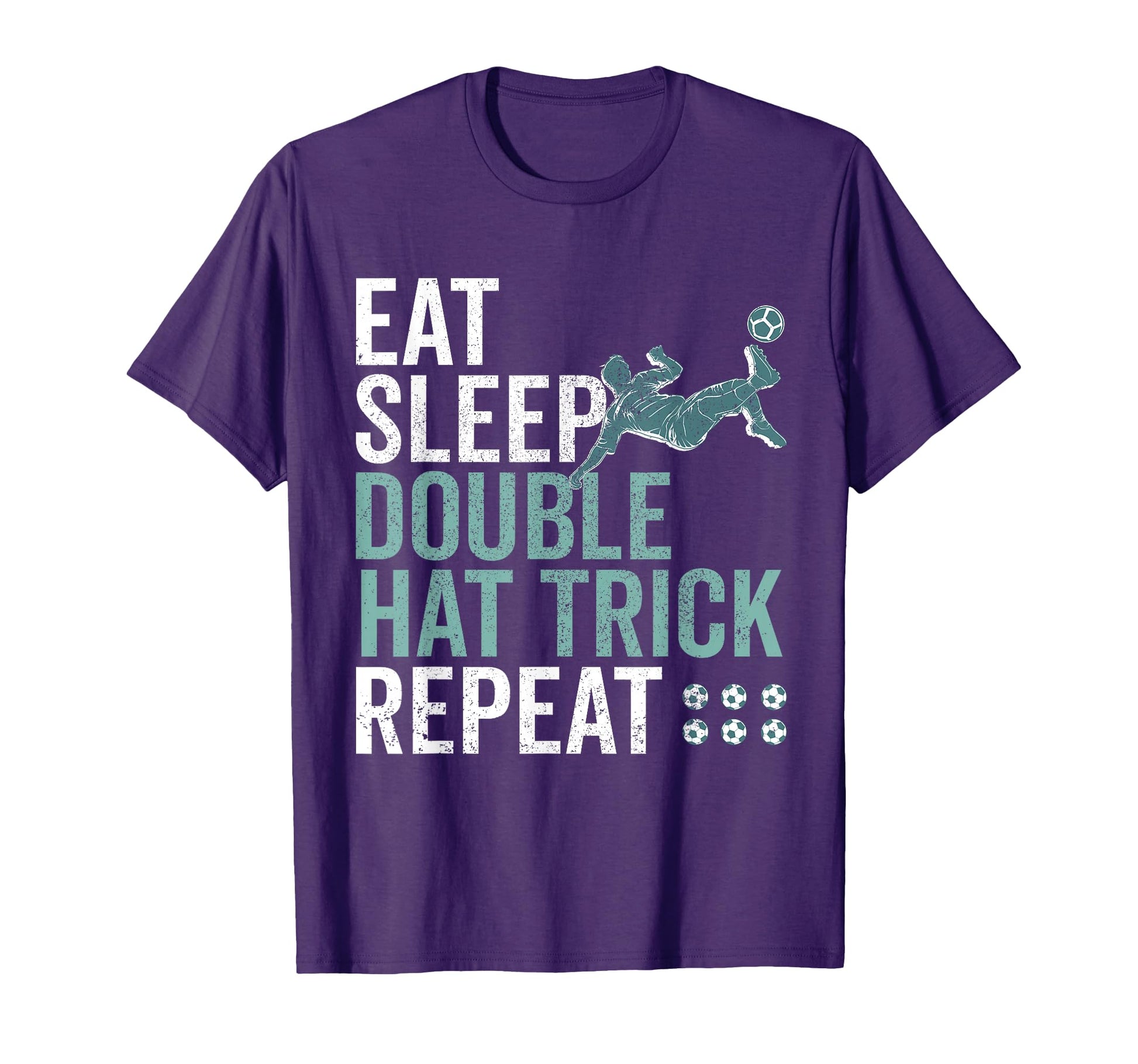Eat Sleep Double Hat Trick Repeat T-Shirt - Trendy Graphic Men Women - T-Shirt, Sweatshirt, Hoodie
