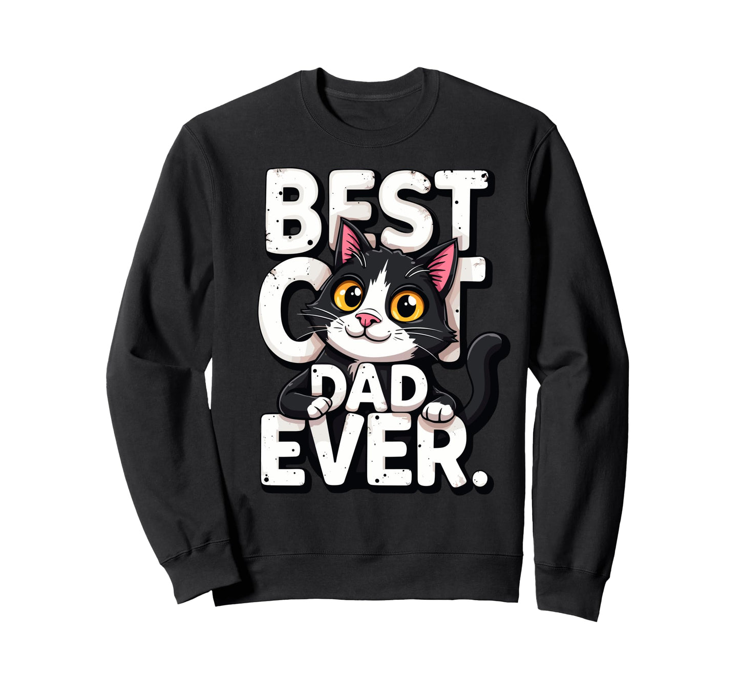 Best Cat Dad Funny Cat Lover Grandma Sweatshirt - Graphic Print for Adults - T-Shirt, Sweatshirt, Hoodie