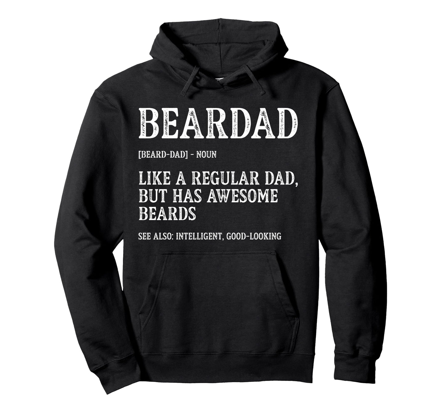 Beardad Definition Funny Bearded Dad Hoodie - Minimalist Print for Adults - T-Shirt, Sweatshirt, Hoodie