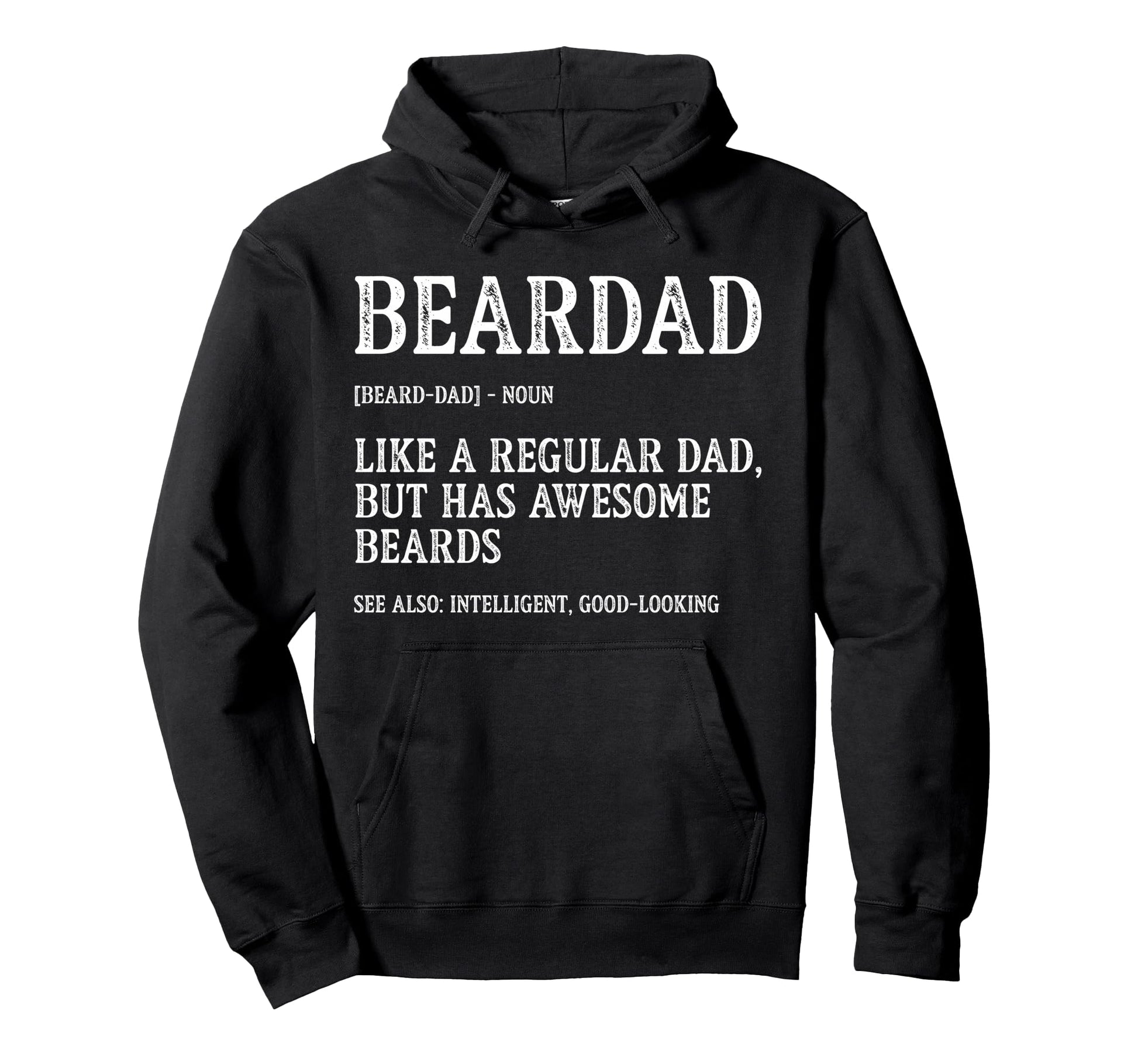 Beardad Definition Funny Bearded Dad Hoodie - Minimalist Print for Adults - T-Shirt, Sweatshirt, Hoodie