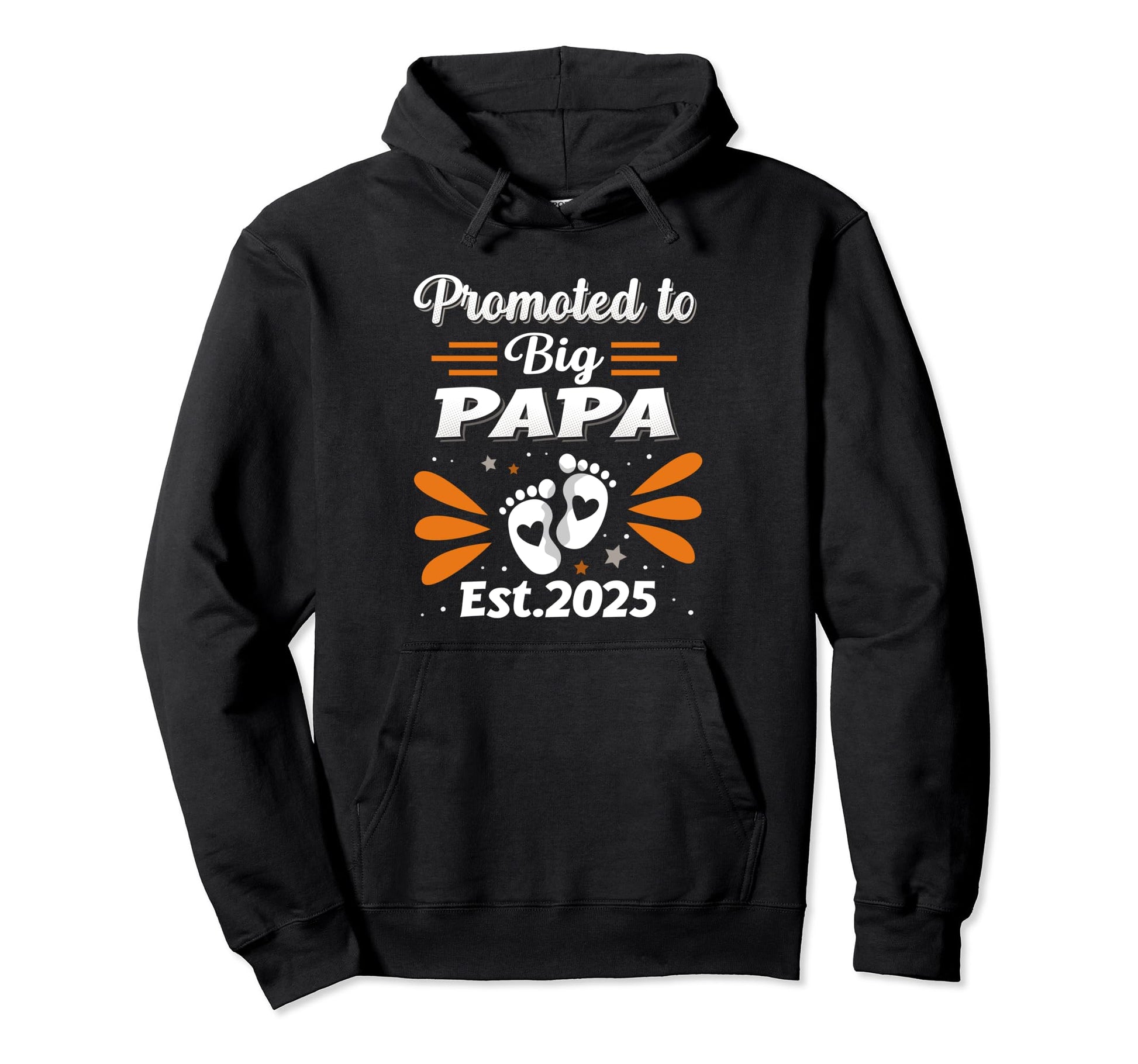 Promote To Big Papa Bear Dad Est 2025 Hoodie - Novelty Apparel for Adults - T-Shirt, Sweatshirt, Hoodie