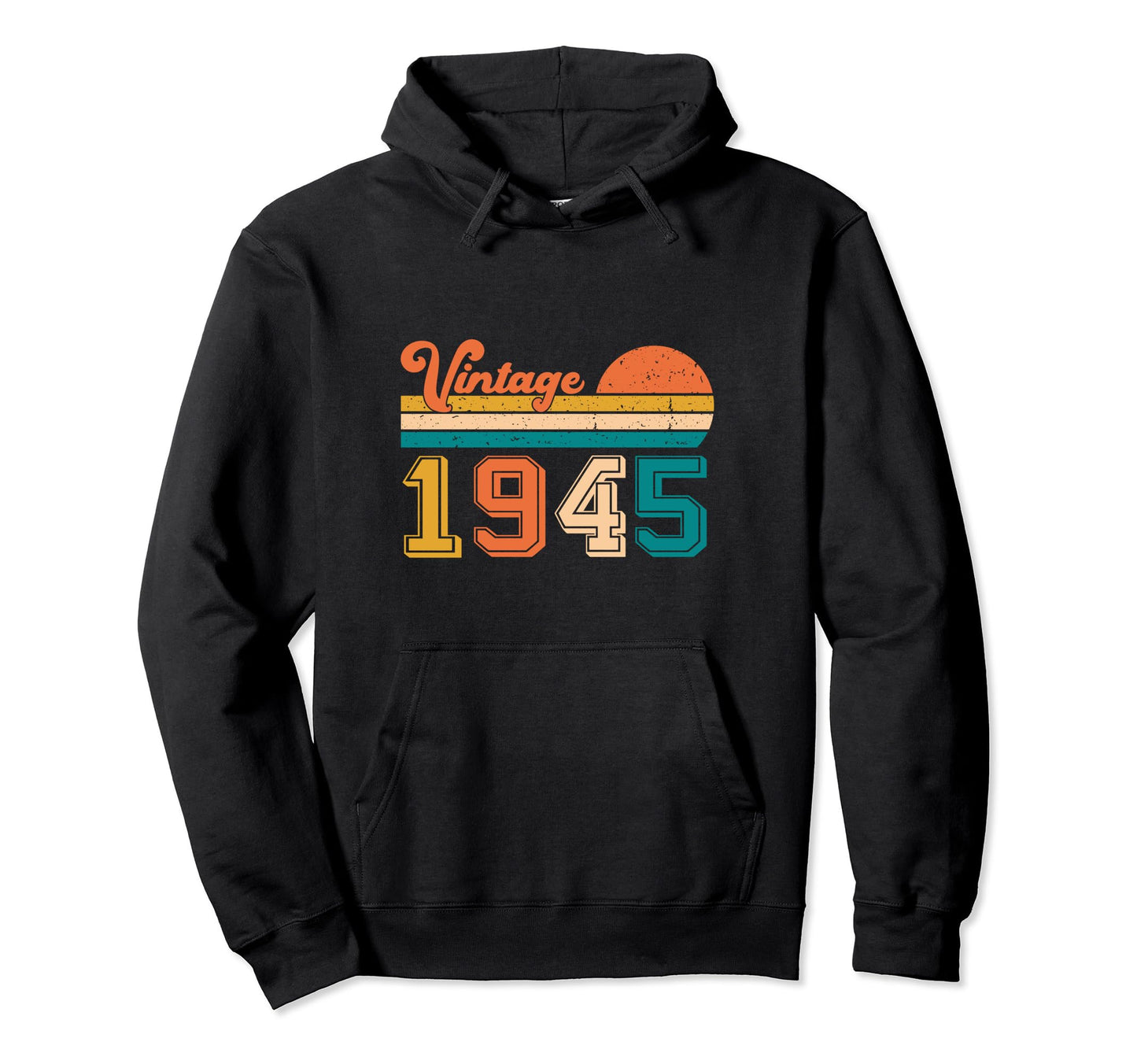 Year 1945 Gift Birthday Mom Dad Hoodie - Minimalist Print Men Women - T-Shirt, Sweatshirt, Hoodie