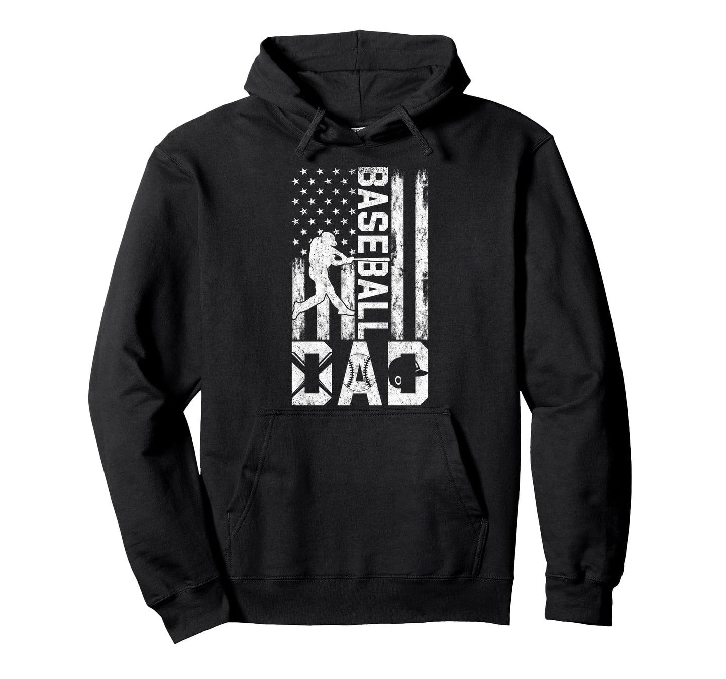 Baseball Us Flag Baseball Dad Player Coach Hoodie - Streetwear Style Unisex - T-Shirt, Sweatshirt, Hoodie