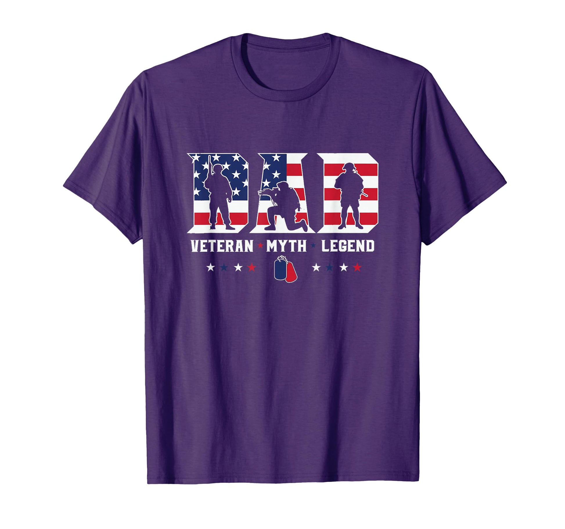 Dad Veteran Myth Legend Dad Veteran T-Shirt - Graphic Print Men Women - T-Shirt, Sweatshirt, Hoodie