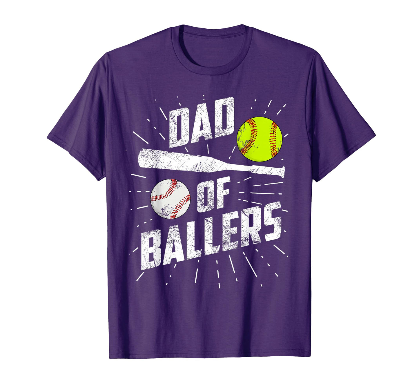 Dad Ballers Funny Baseball T-Shirt - Fun Novelty Design for Adults - T-Shirt, Sweatshirt, Hoodie