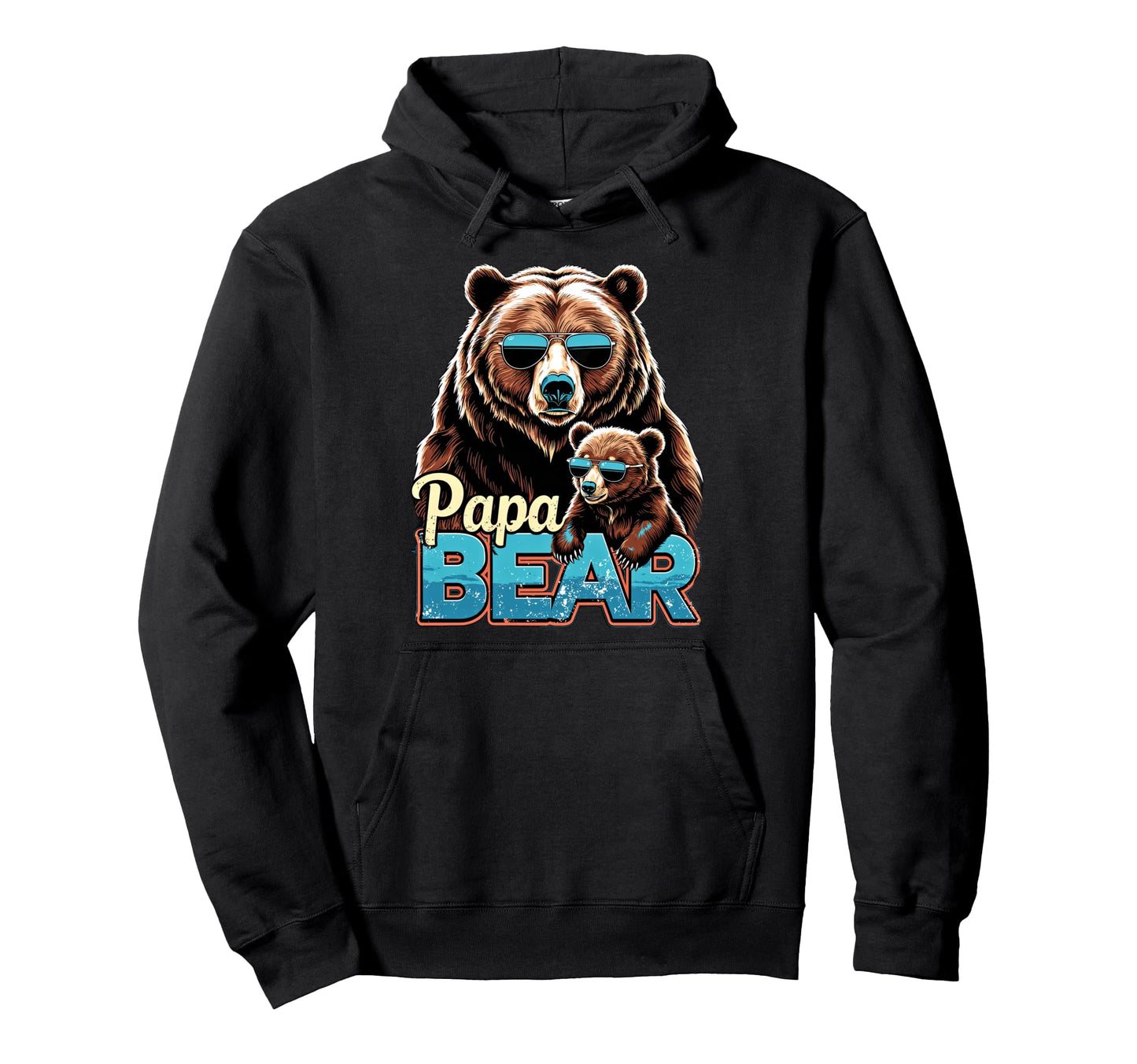 Papa Bear Husband Father Family Hoodie - Aesthetic Graphic Men Women - T-Shirt, Sweatshirt, Hoodie