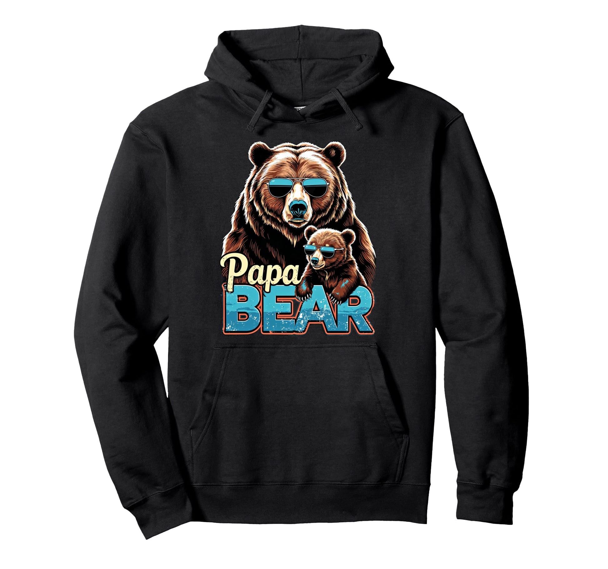 Papa Bear Husband Father Family Hoodie - Aesthetic Graphic Men Women - T-Shirt, Sweatshirt, Hoodie