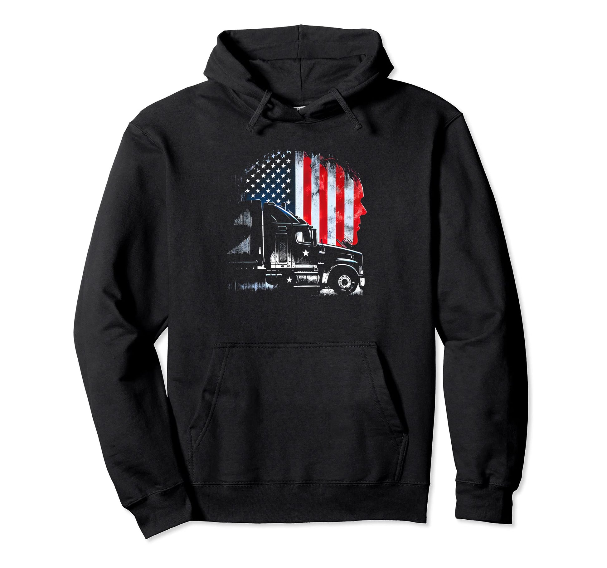 Funny Trucker American Big Rigs Diesel Hoodie - Custom Art Print Men Women - T-Shirt, Sweatshirt, Hoodie