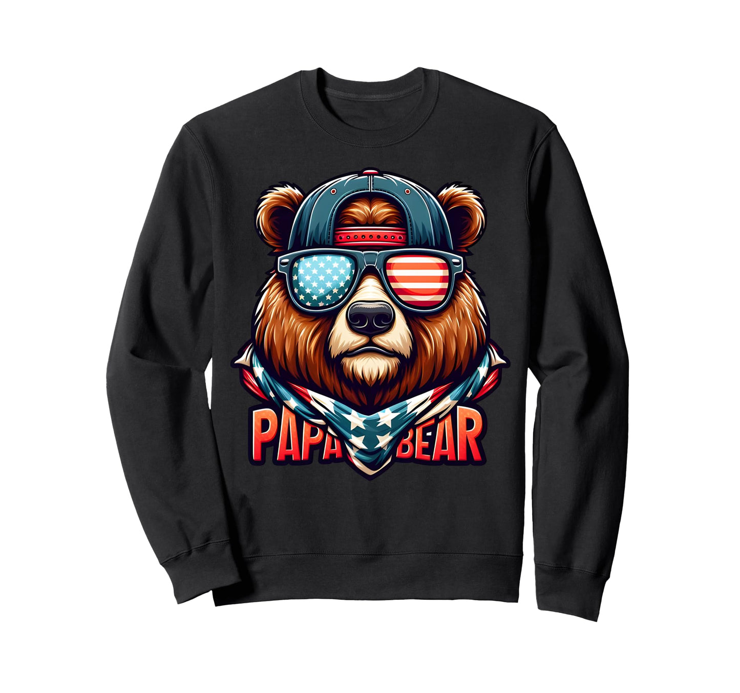 Papa Bear Gifts Funny Birthday Fun Sweatshirt - Graphic Print Men Women - T-Shirt, Sweatshirt, Hoodie