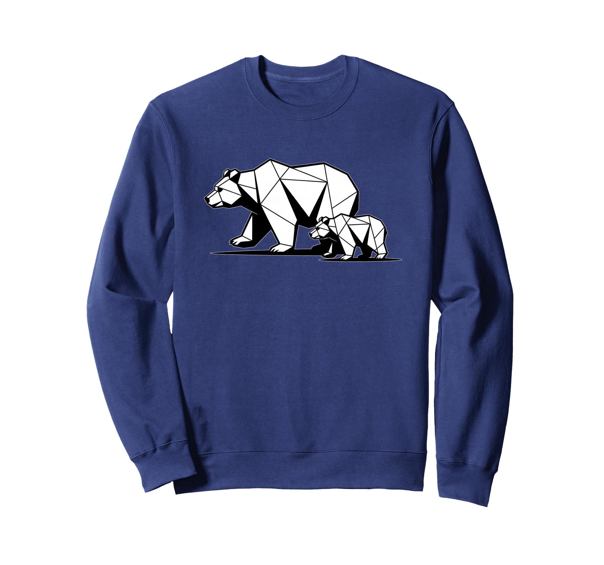 Geometric Papa Mama Bear Child Wildlife Sweatshirt - Graphic Print Unisex - T-Shirt, Sweatshirt, Hoodie