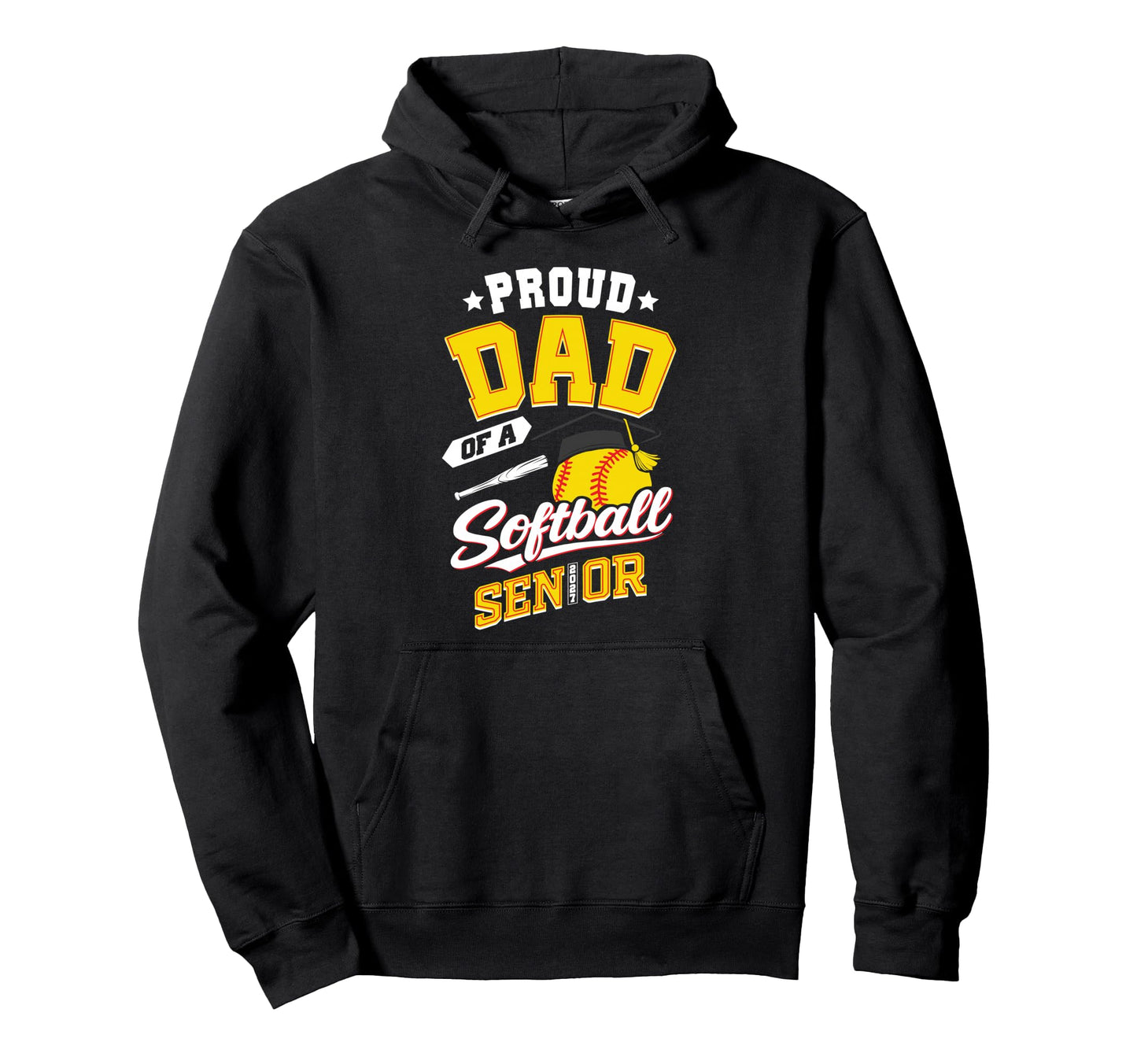 Proud Dad Softball Senior Class 2027 Hoodie - Unique Graphic Men Women - T-Shirt, Sweatshirt, Hoodie