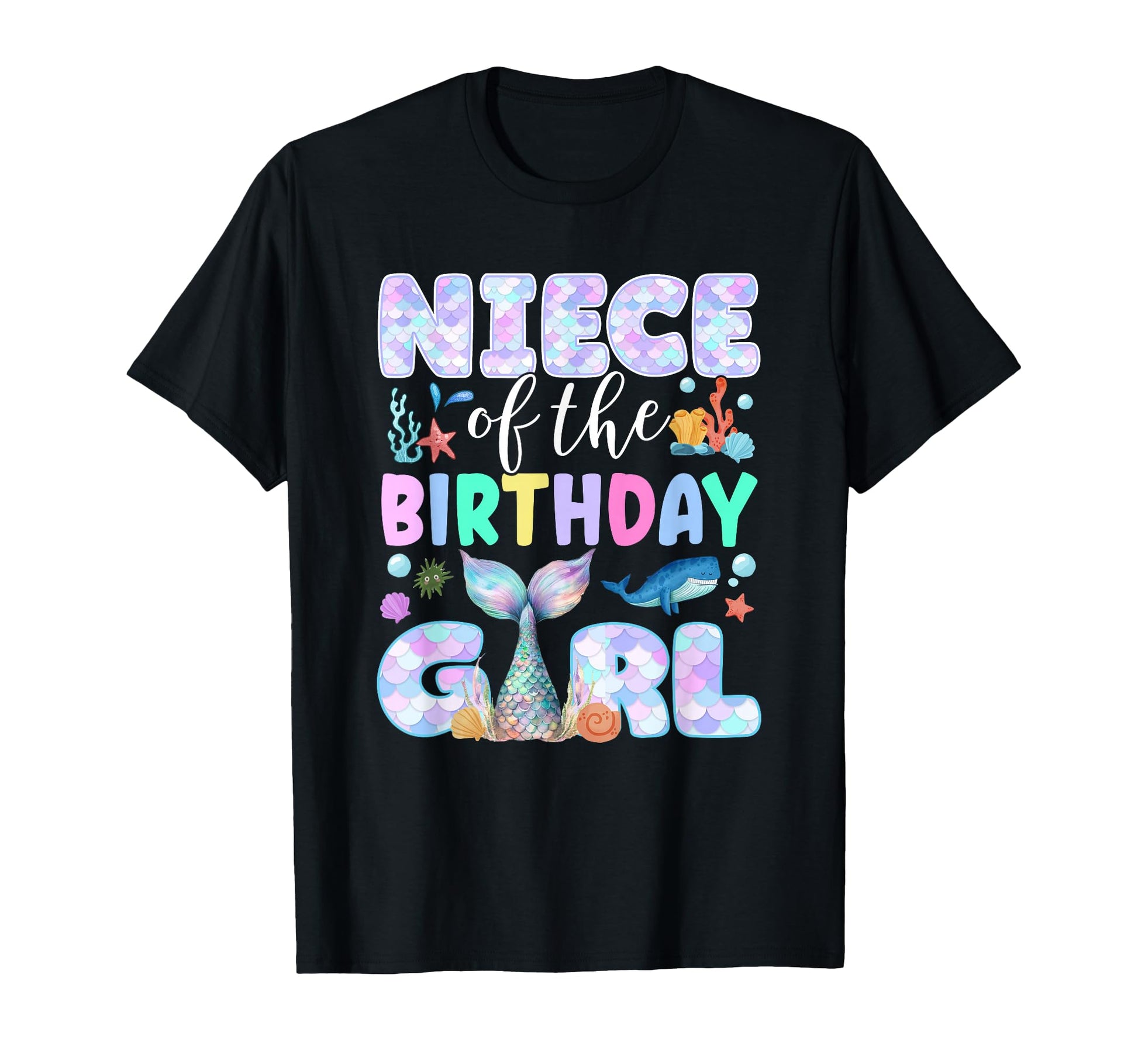 Niece Birthday Mermaid Family Matching T-Shirt - Novelty Apparel for Adults - T-Shirt, Sweatshirt, Hoodie