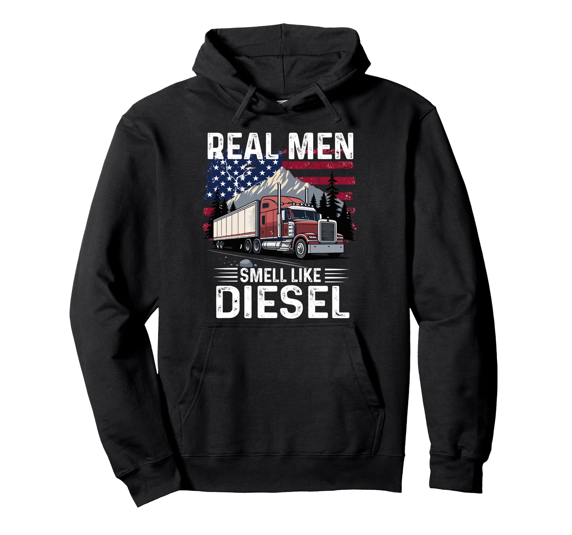 Real Smell Like Diesel Best Truck Driver Hoodie - Unique Graphic Unisex - T-Shirt, Sweatshirt, Hoodie