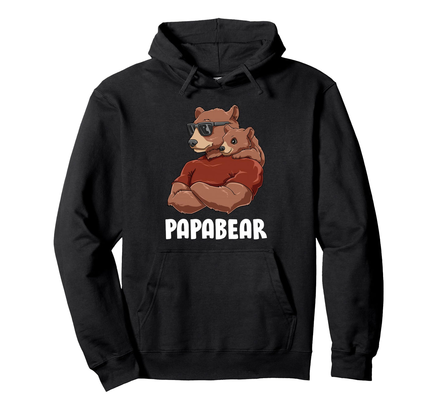 Papa Bear Dad Father Son Outfit Hoodie - Minimalist Print Men Women - T-Shirt, Sweatshirt, Hoodie