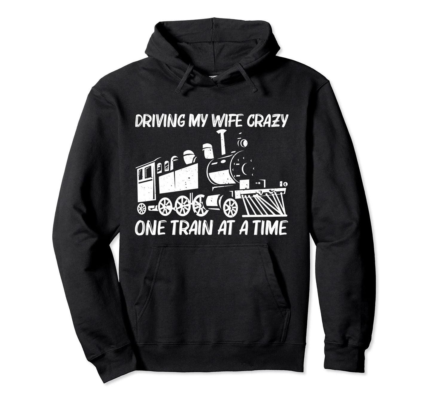 Train Dad Train Locomotive Railroad Hoodie - Minimalist Print Men Women - T-Shirt, Sweatshirt, Hoodie