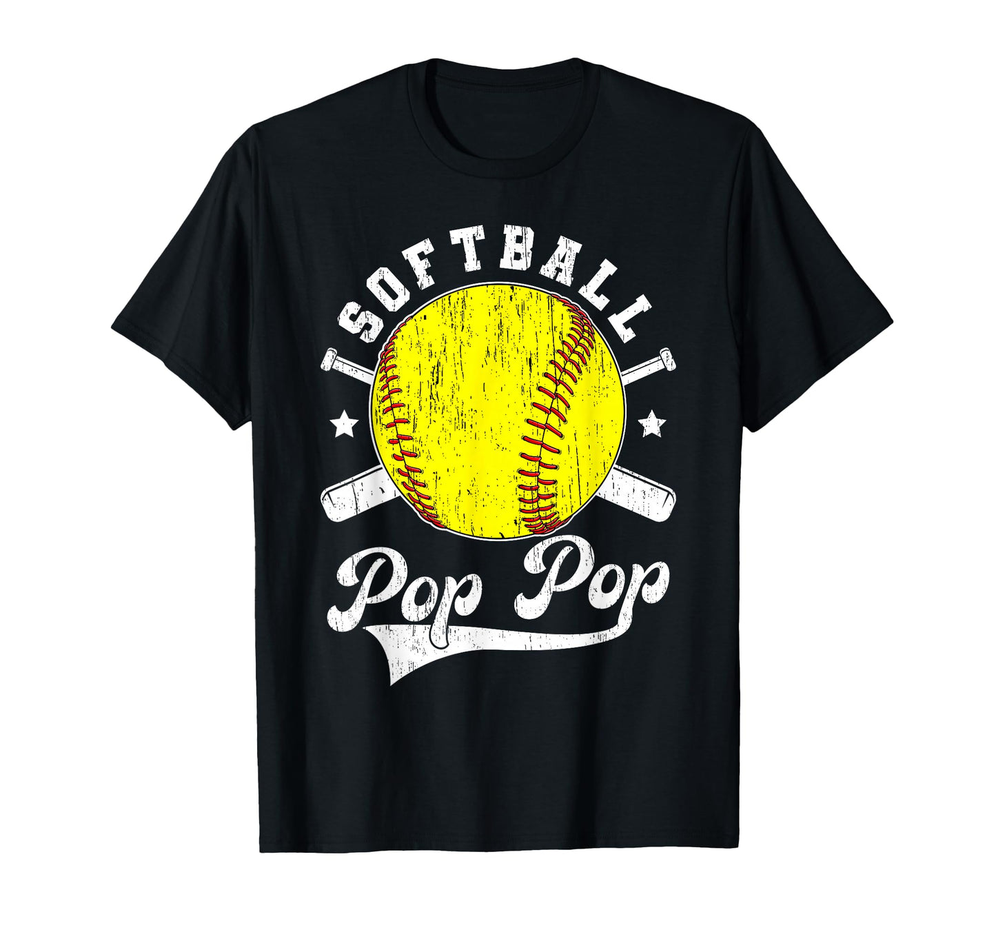 Softball Pop Pop Grandpa Softball T-Shirt - Casual Everyday Wear Men Women - T-Shirt, Sweatshirt, Hoodie