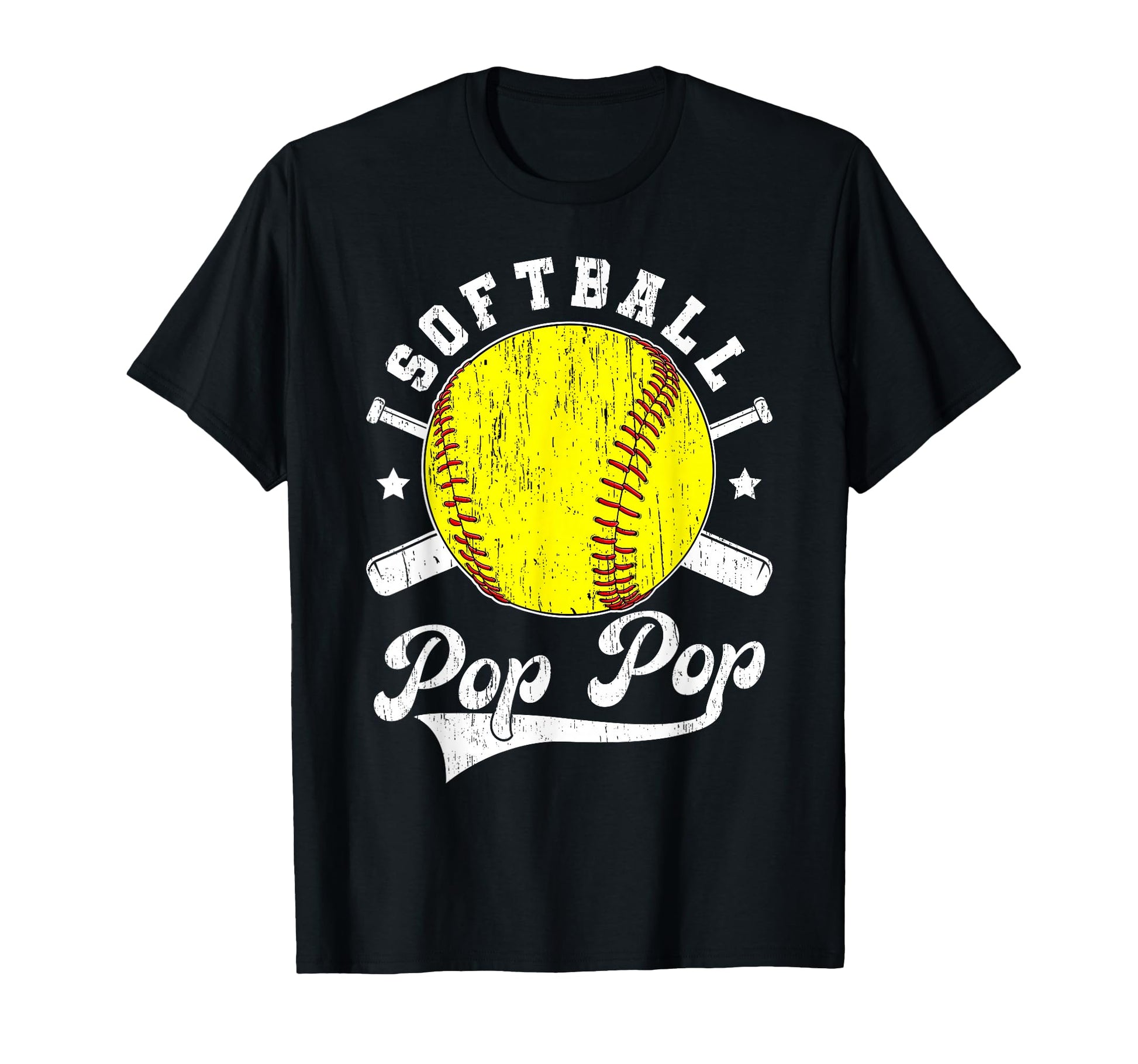 Softball Pop Pop Grandpa Softball T-Shirt - Casual Everyday Wear Men Women - T-Shirt, Sweatshirt, Hoodie