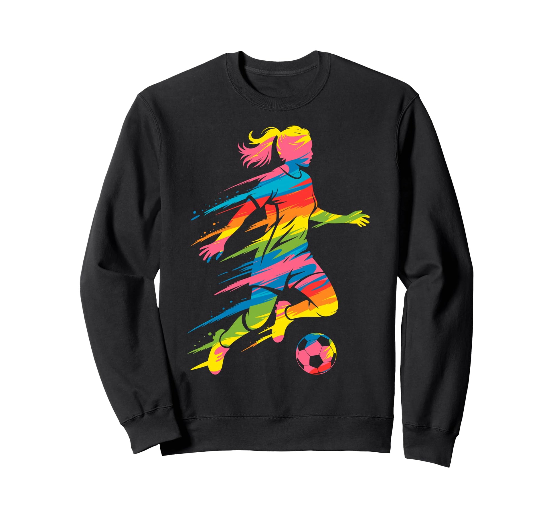 Colorful Funny Soccer Fan Dad Mom Game Sweatshirt - Graphic Print Unisex - T-Shirt, Sweatshirt, Hoodie