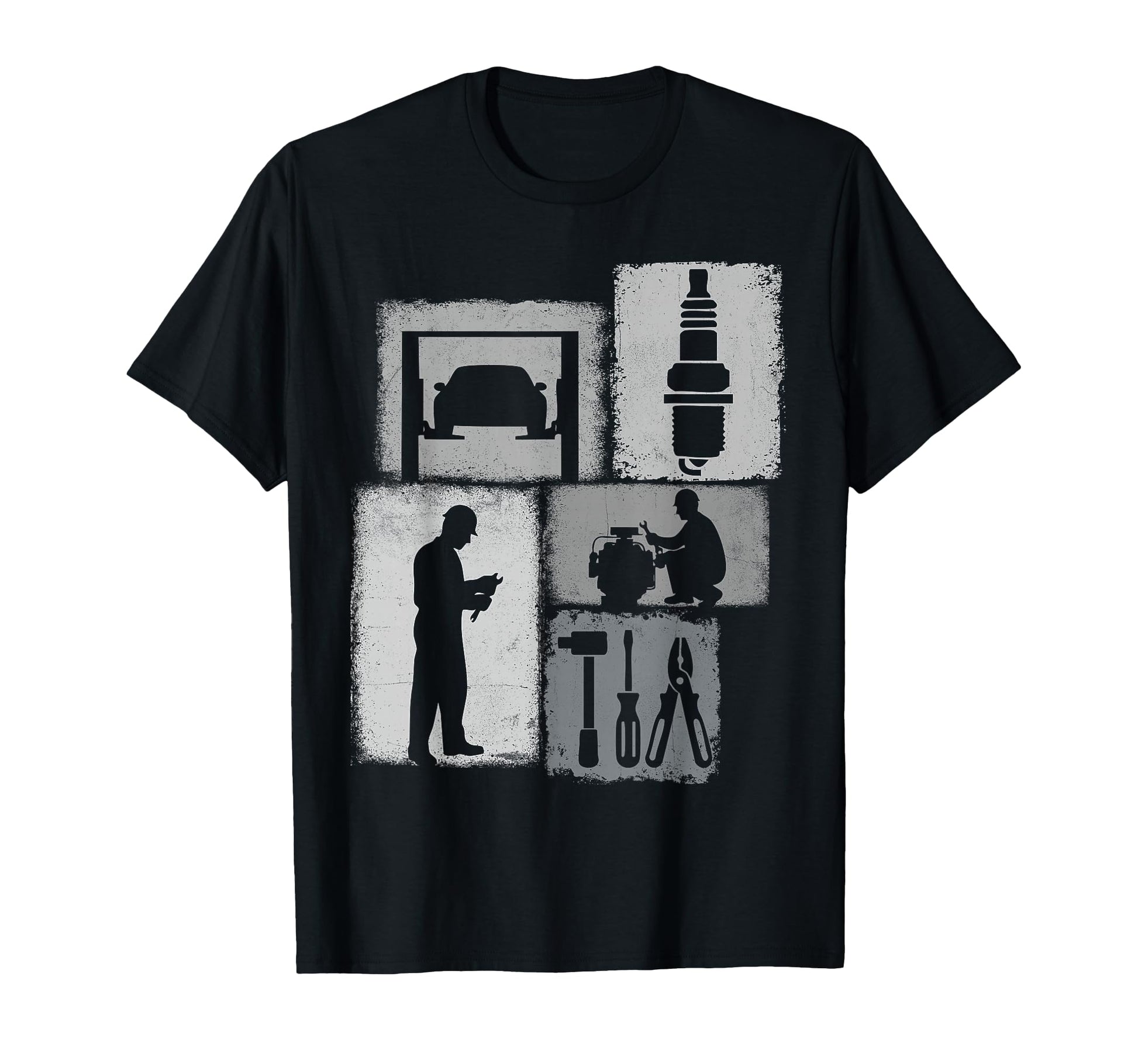 Mechanic Collage Auto Technician T-Shirt - Fun Novelty Design Unisex - T-Shirt, Sweatshirt, Hoodie