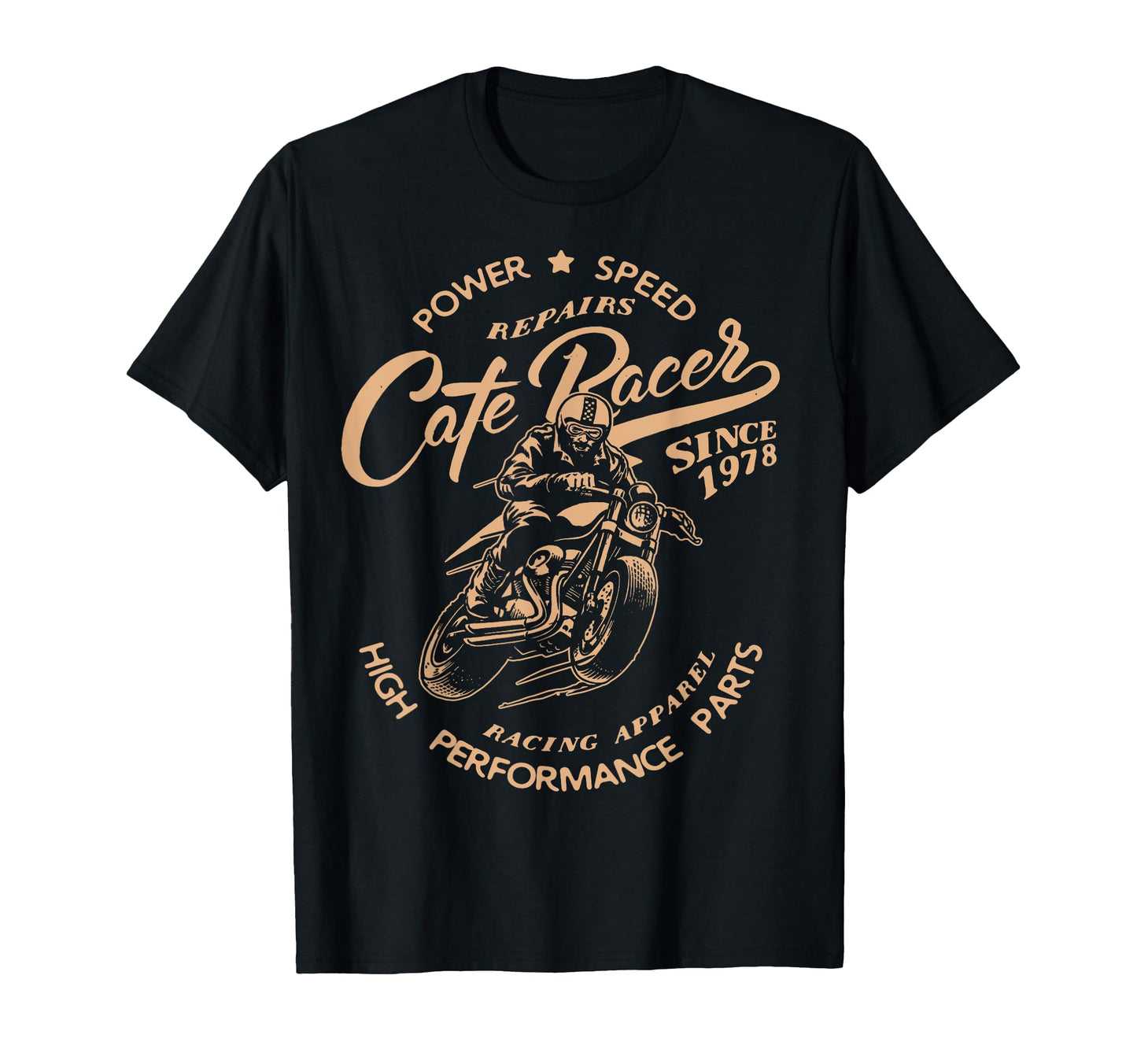 Cafe Racer Motorcycle Racing Bikers Gift T-Shirt - Graphic Print for Adults - T-Shirt, Sweatshirt, Hoodie