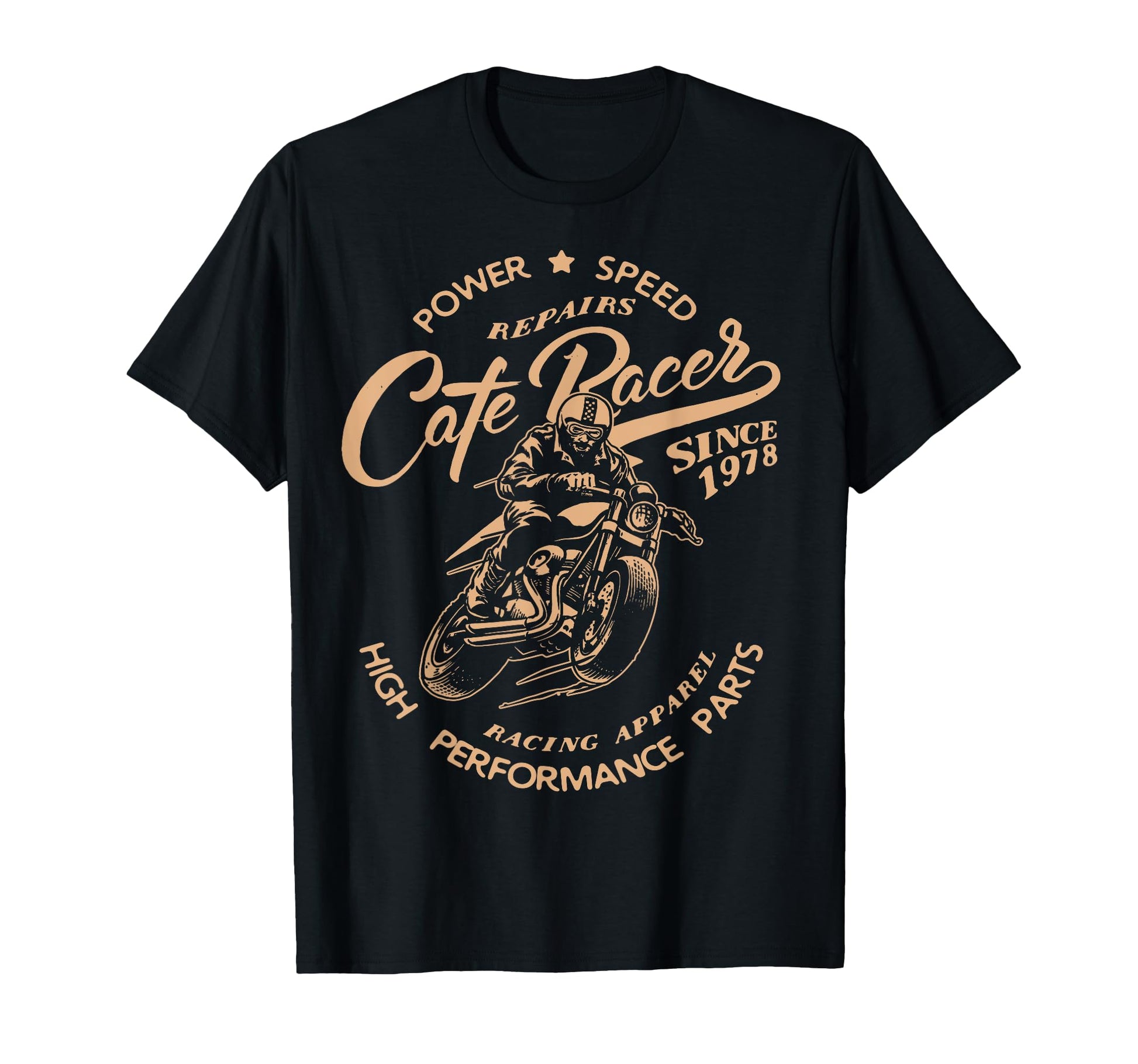 Cafe Racer Motorcycle Racing Bikers Gift T-Shirt - Graphic Print for Adults - T-Shirt, Sweatshirt, Hoodie