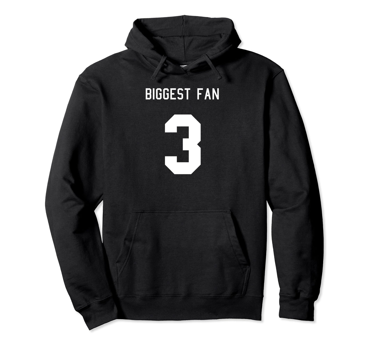 Number 3 Biggest Fan Sport Spirit Wear Hoodie - Trendy Graphic Unisex - T-Shirt, Sweatshirt, Hoodie