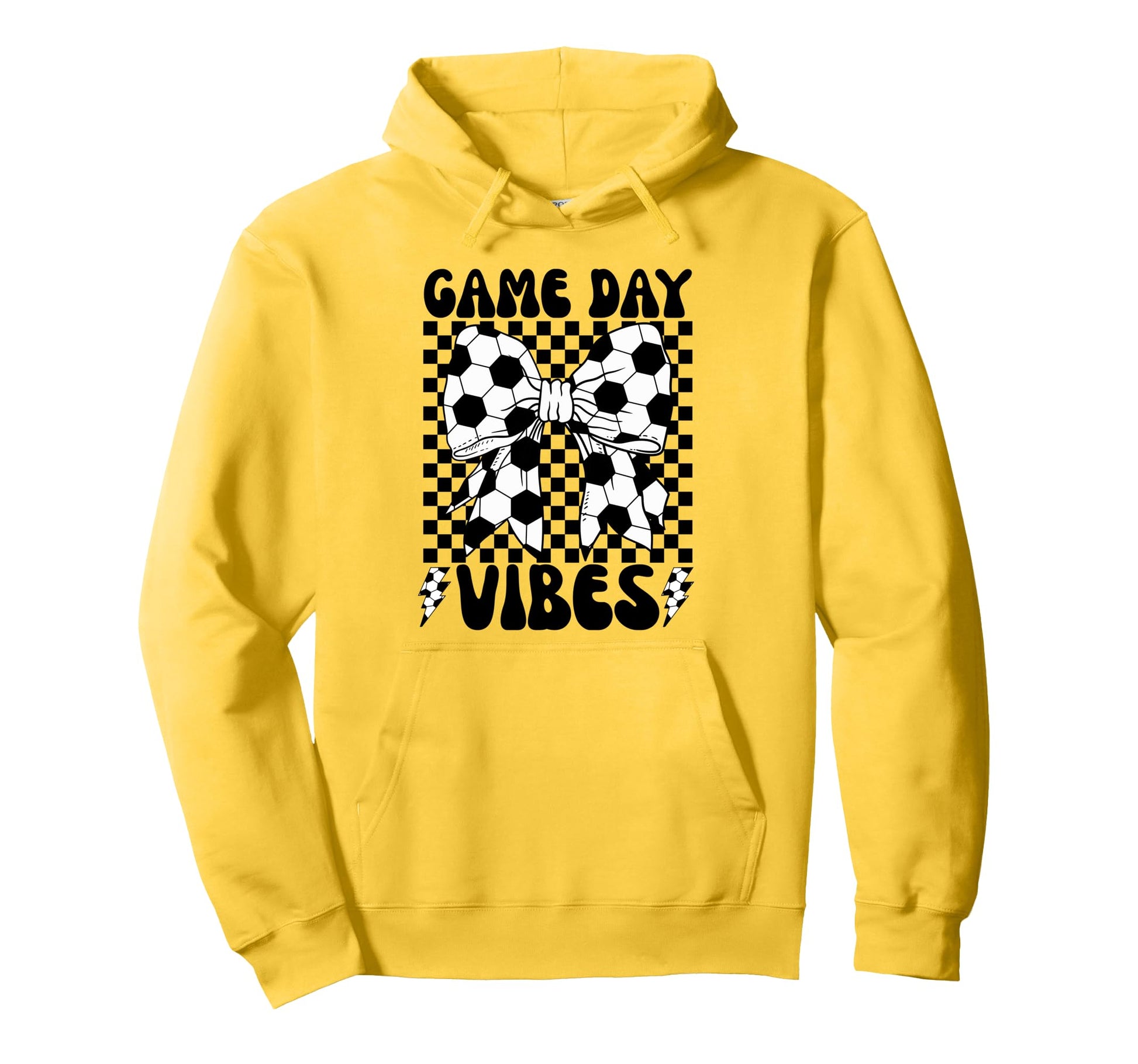 Game Day Vibes Coquette Bow Soccer Hoodie - Custom Art Print for Adults - T-Shirt, Sweatshirt, Hoodie