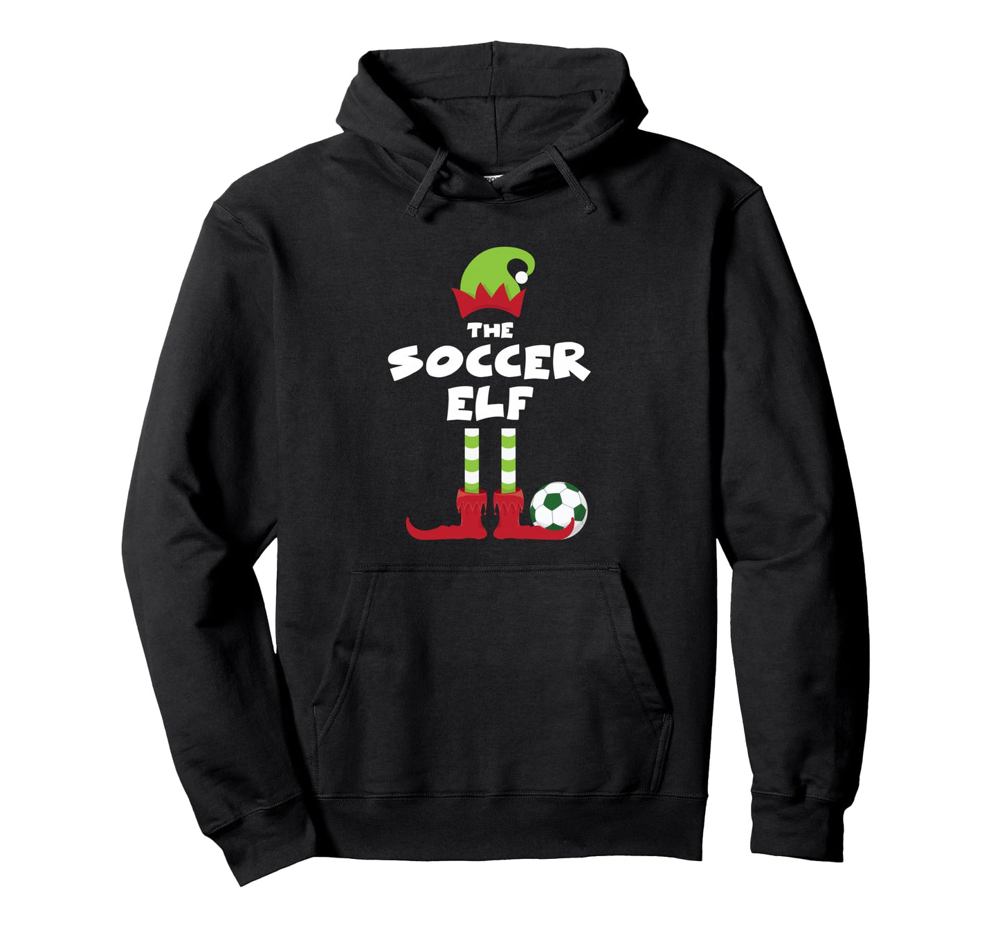 Soccer Elf Matching Family Party Costume Hoodie - Minimalist Print Unisex - T-Shirt, Sweatshirt, Hoodie