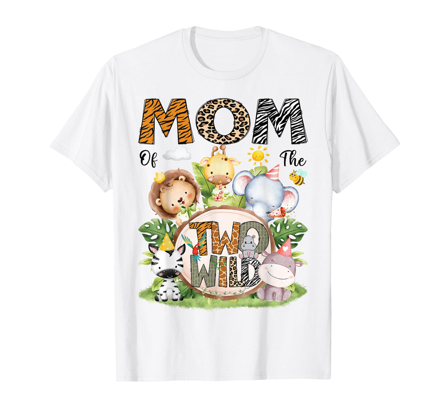 Mom Two Wild Safari Jungle 2Nd T-Shirt - Custom Art Print for Adults - T-Shirt, Sweatshirt, Hoodie