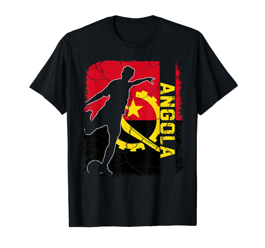 Angola Soccer Team Angola Flag T-Shirt - Aesthetic Graphic Men Women - T-Shirt, Sweatshirt, Hoodie