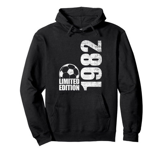 44 Years Old 1982 44Th Birthday Soccer Hoodie - Trendy Graphic Men Women - T-Shirt, Sweatshirt, Hoodie