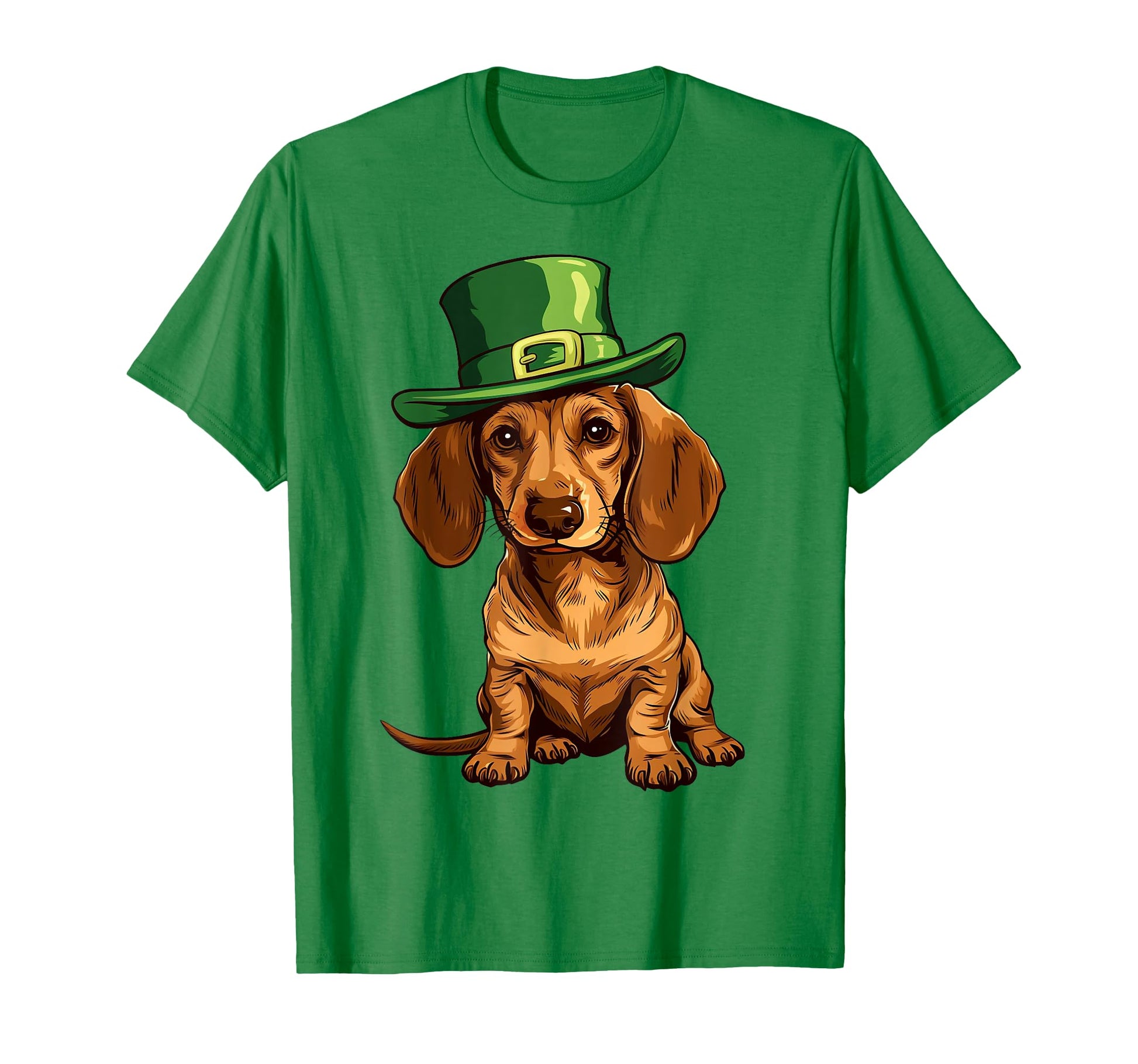 Saint Patricks Day Dachshund Dog T-Shirt - Minimalist Print Unisex - T-Shirt, Sweatshirt, Hoodie