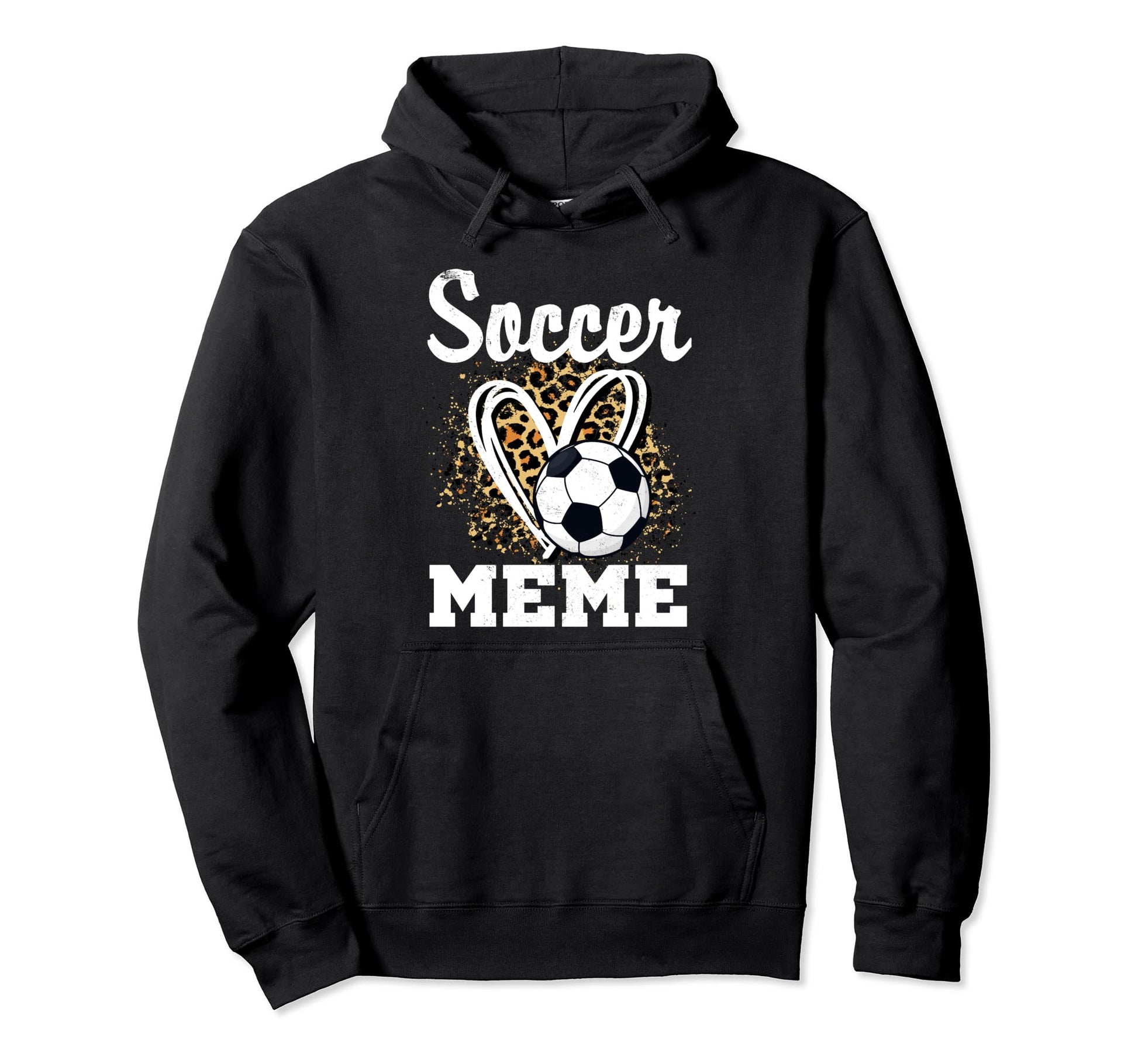 Soccer Meme Leopard Heart Matching Family Hoodie - Trendy Graphic Unisex - T-Shirt, Sweatshirt, Hoodie
