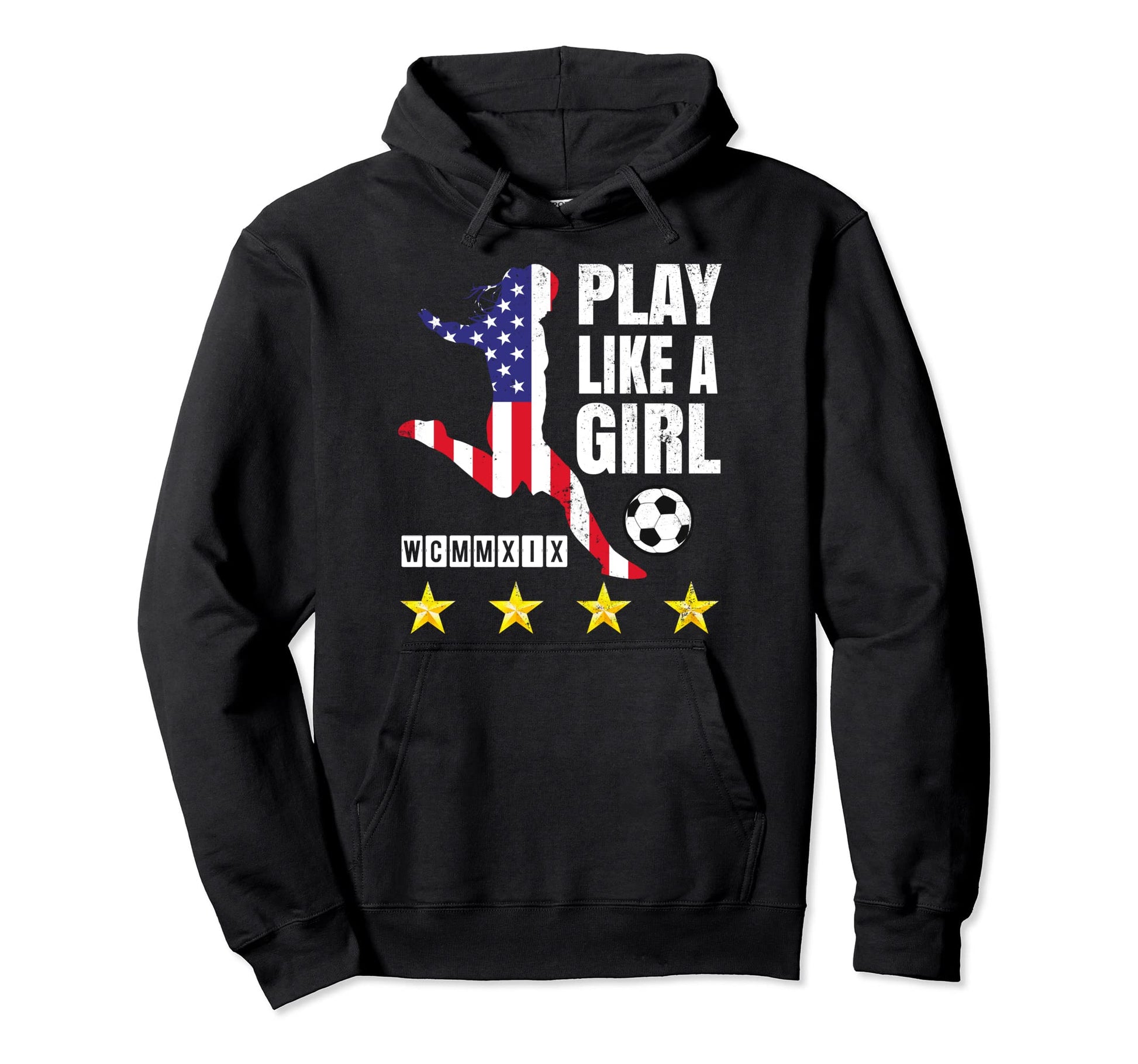 Play Like Soccer Usa United States Hoodie - Custom Art Print Men Women - T-Shirt, Sweatshirt, Hoodie