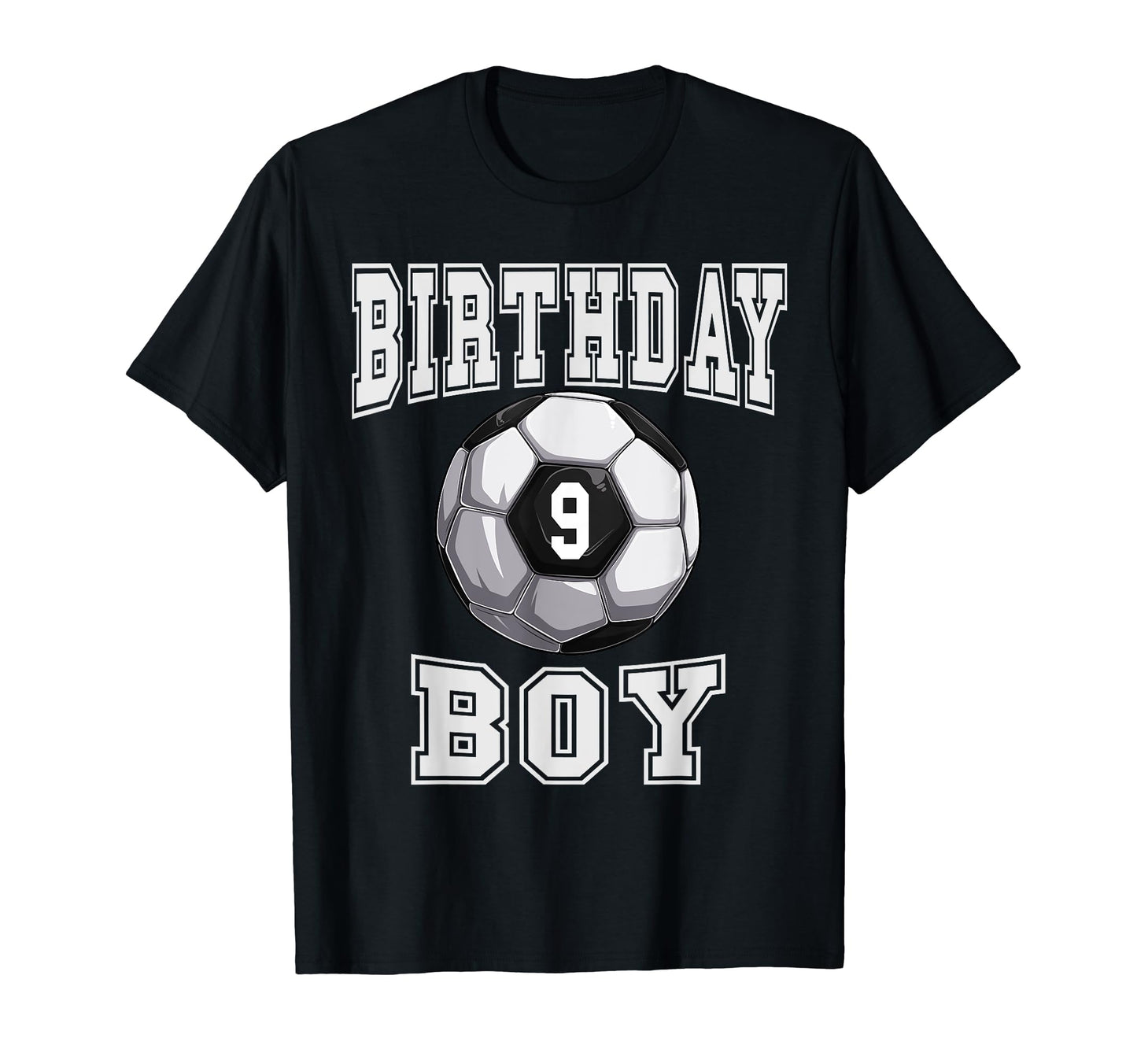 Soccer Birthday 9 Year Old 9Th Birthday T-Shirt - Unique Graphic Unisex - T-Shirt, Sweatshirt, Hoodie