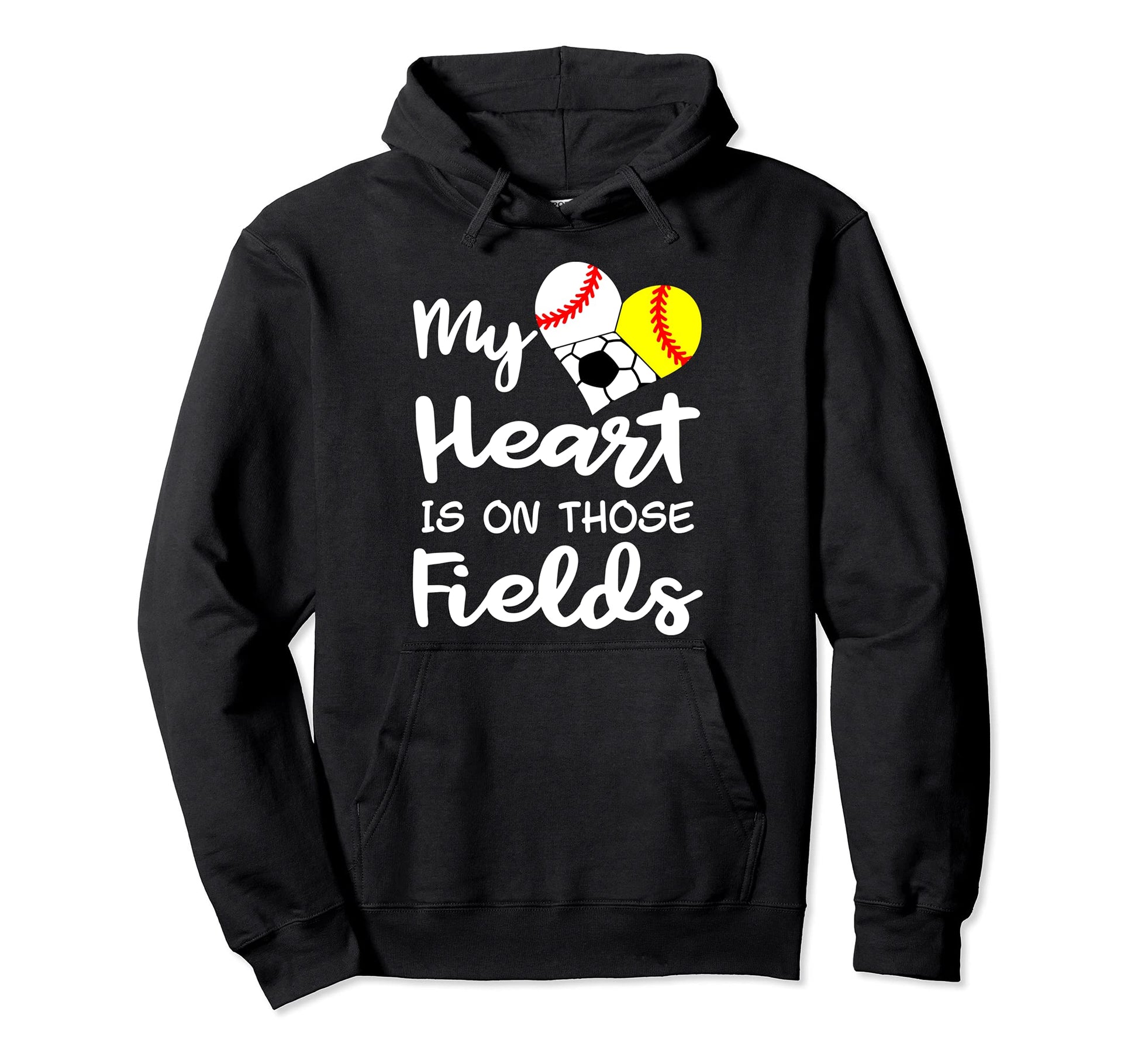 My Heart Is Those Fields Baseball Hoodie - Aesthetic Graphic Men Women - T-Shirt, Sweatshirt, Hoodie