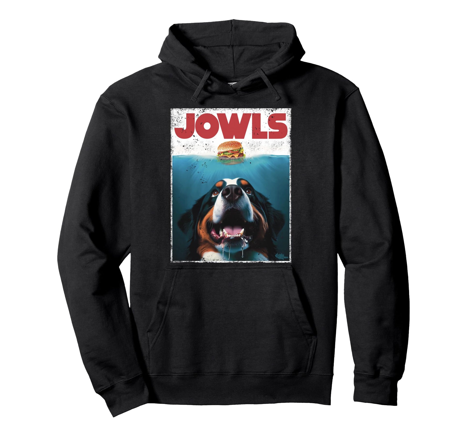 Funny Berner Jowls Burger Bernese Hoodie - Fun Novelty Design Men Women - T-Shirt, Sweatshirt, Hoodie