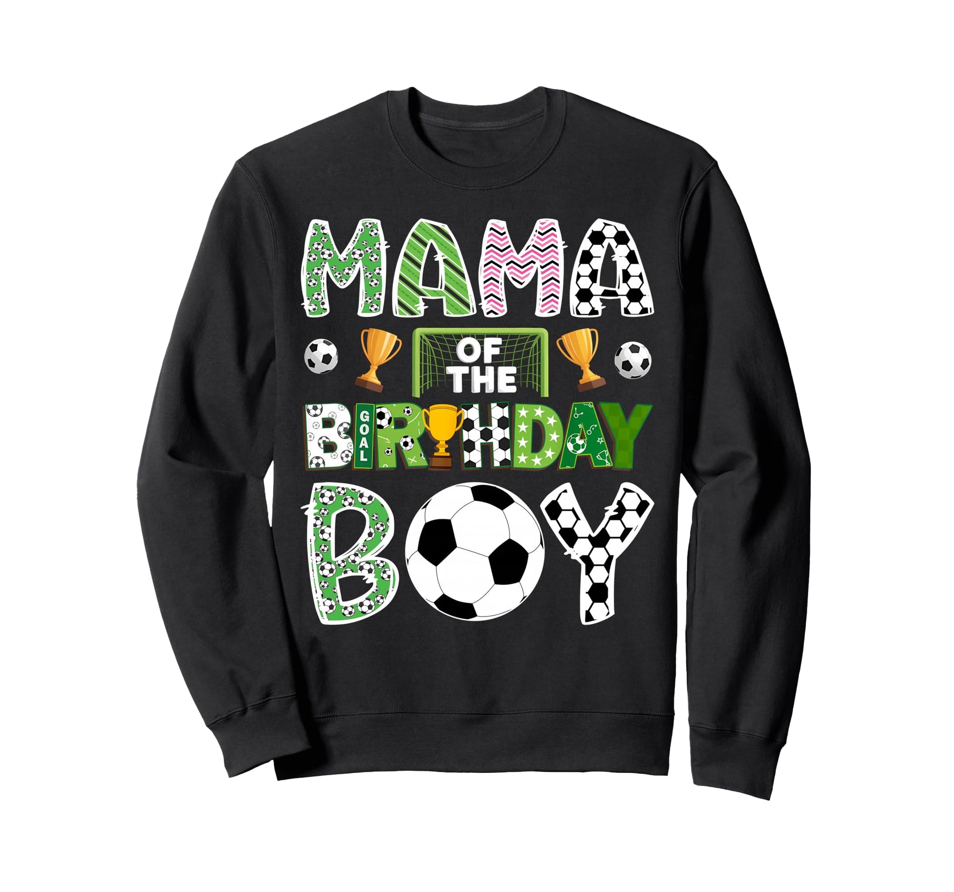Mama Birthday Soccer Player Game Day Sweatshirt - Minimalist Print Unisex - T-Shirt, Sweatshirt, Hoodie